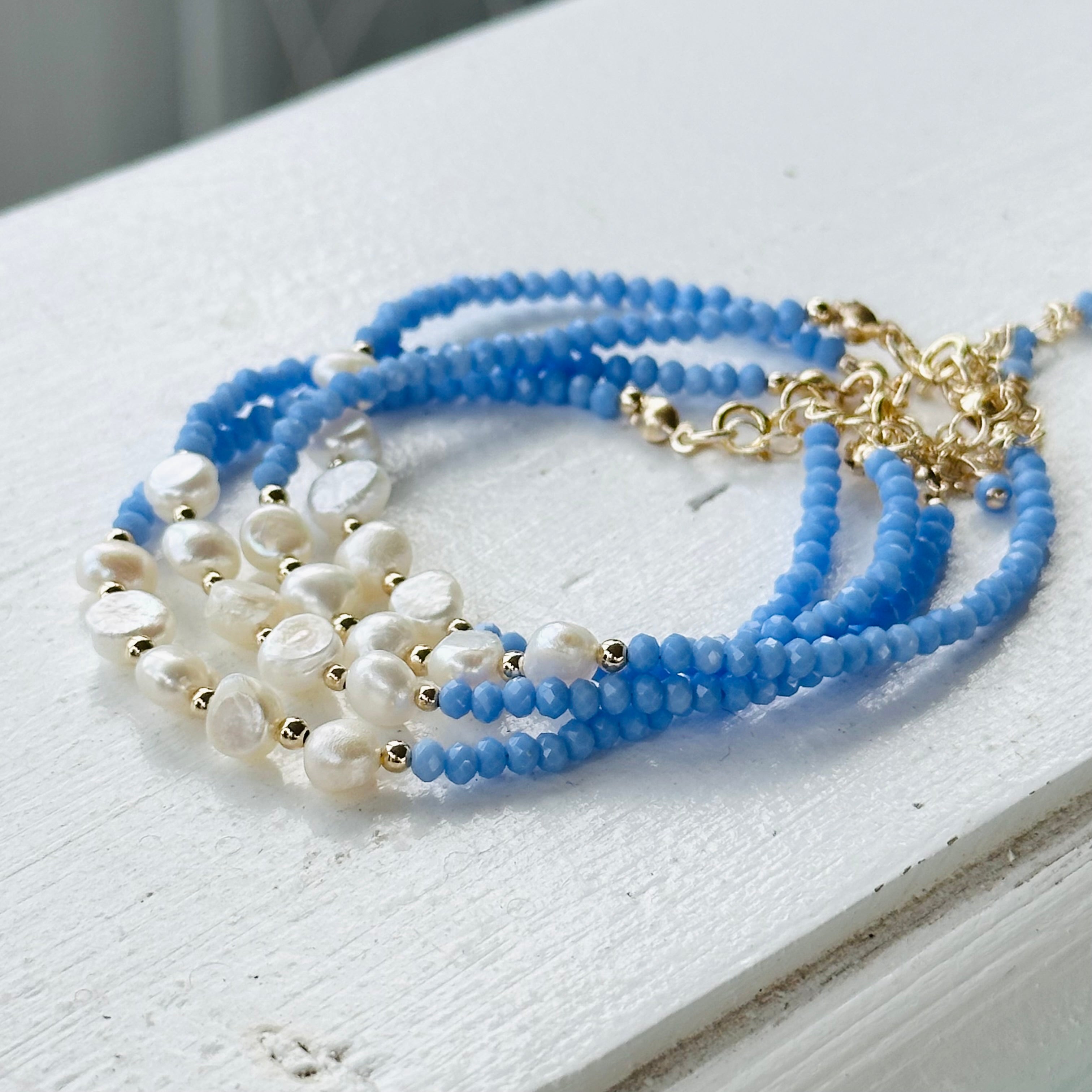 Bailee Blue Beaded Bracelet