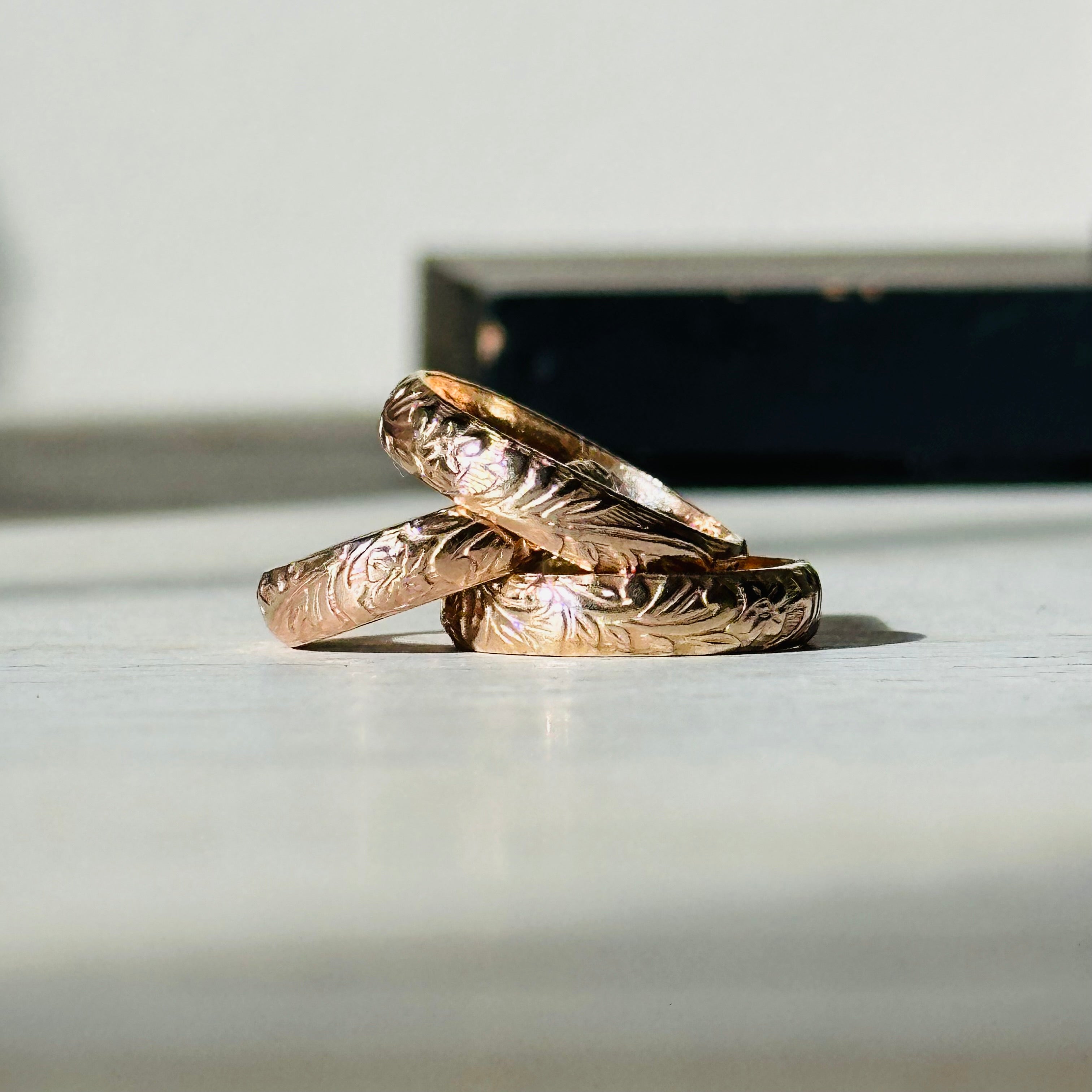 Gold/ Silver Floral and Leaf Pattern Ring