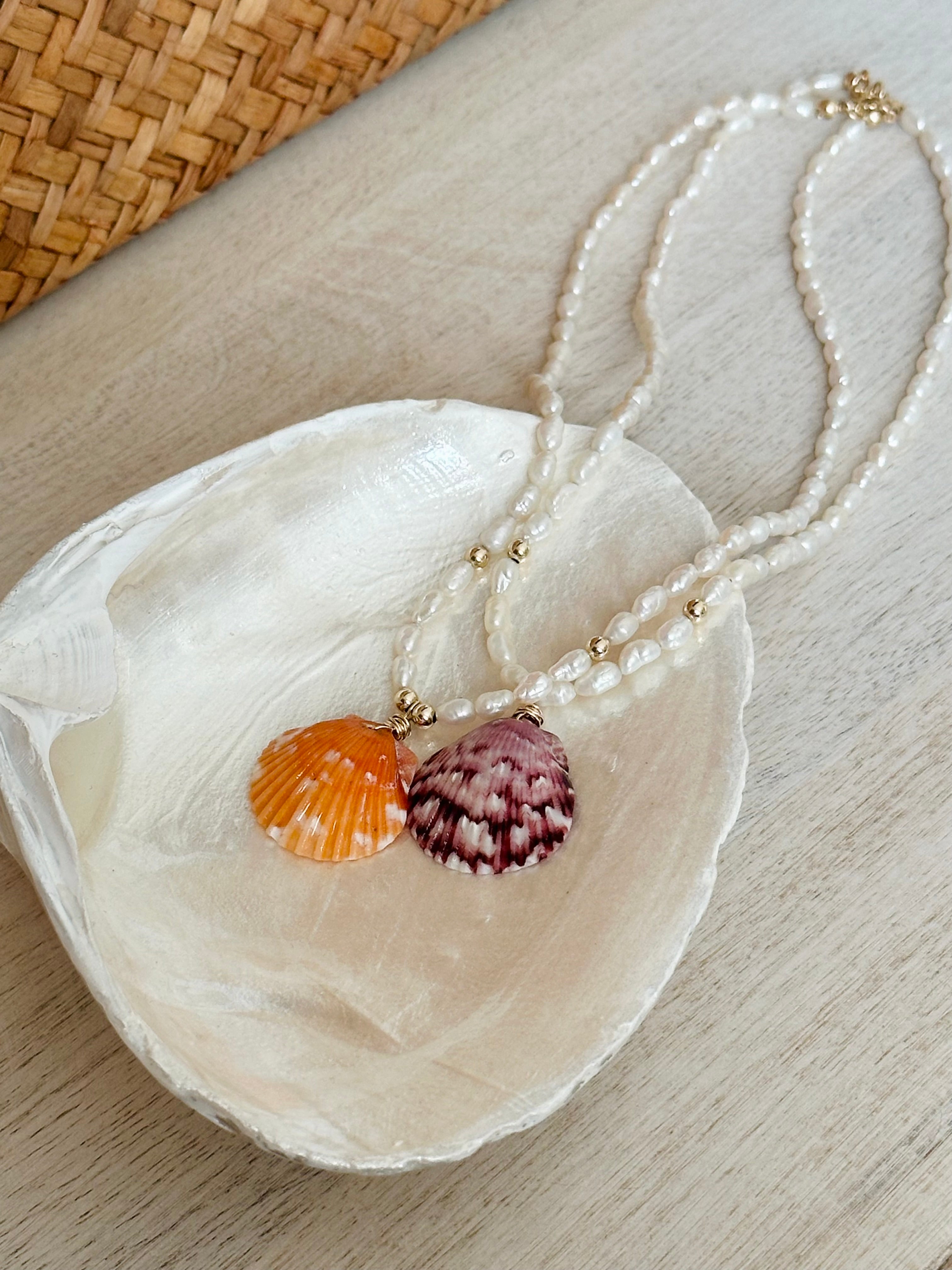 Scallop and Pearl Beaded Choker