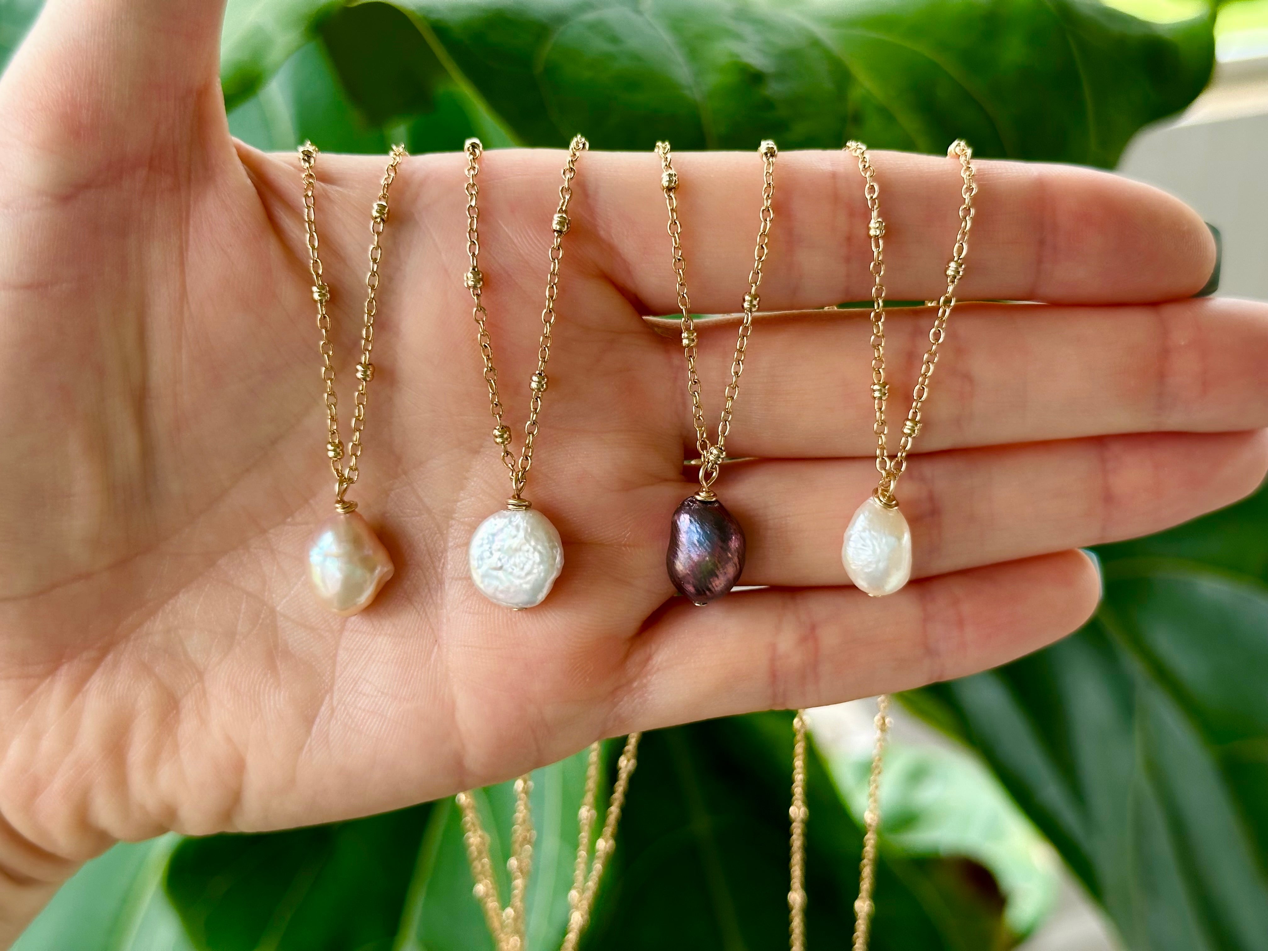 Pearl Necklace on Adjustable Chain