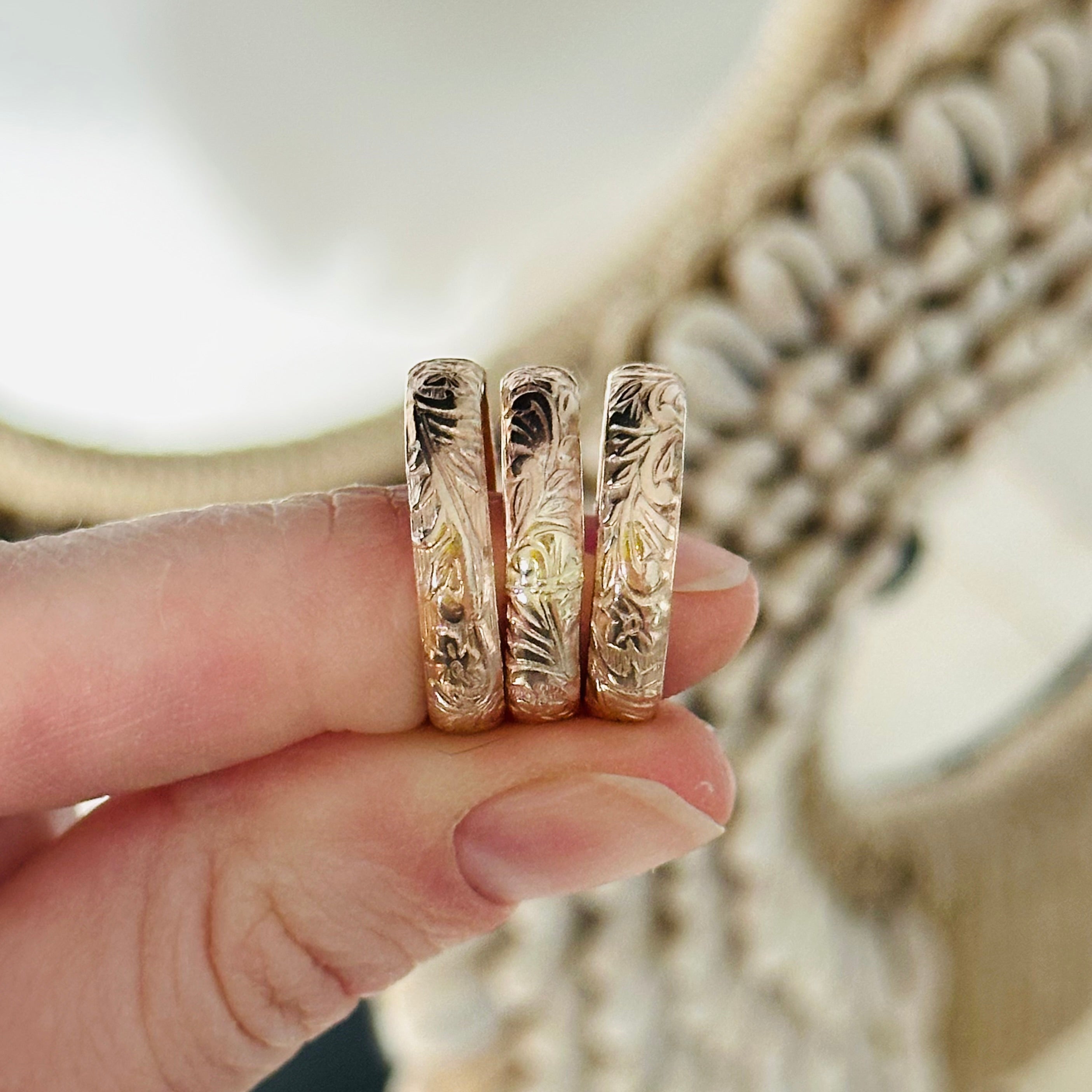 Gold/ Silver Floral and Leaf Pattern Ring
