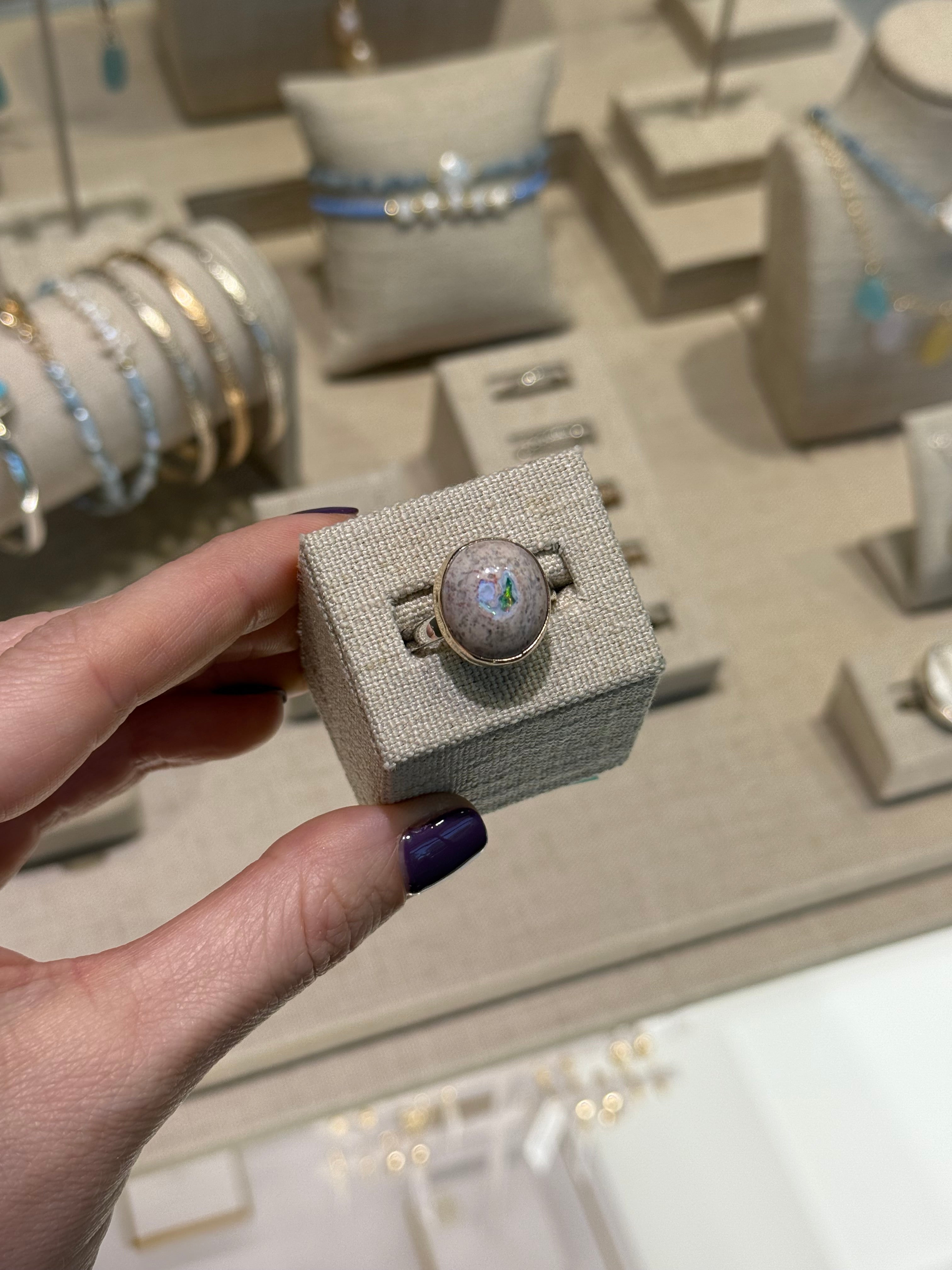 *NEW* Boulder Opal Two Toned Ring