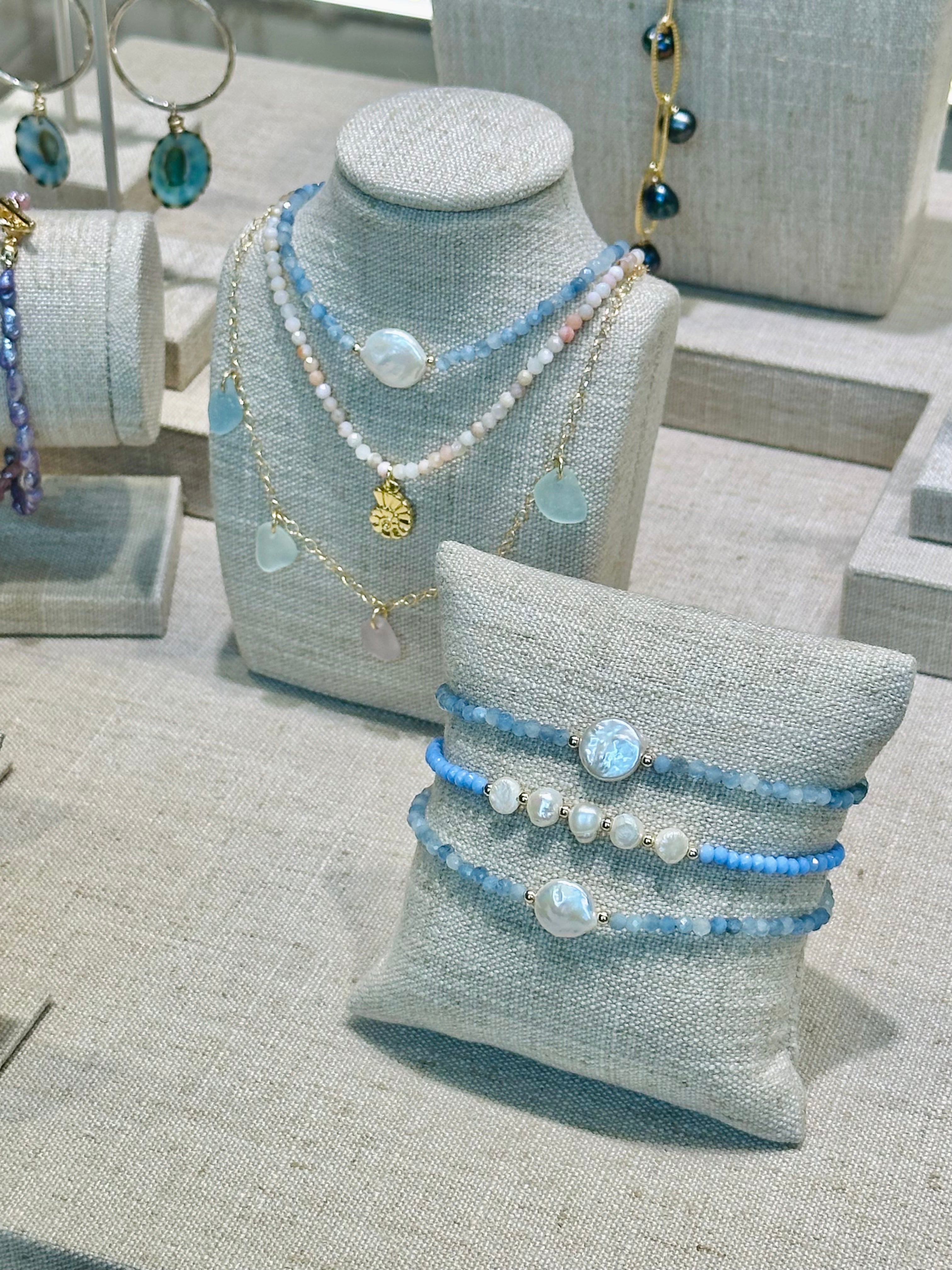 Bailee Blue Beaded Bracelet