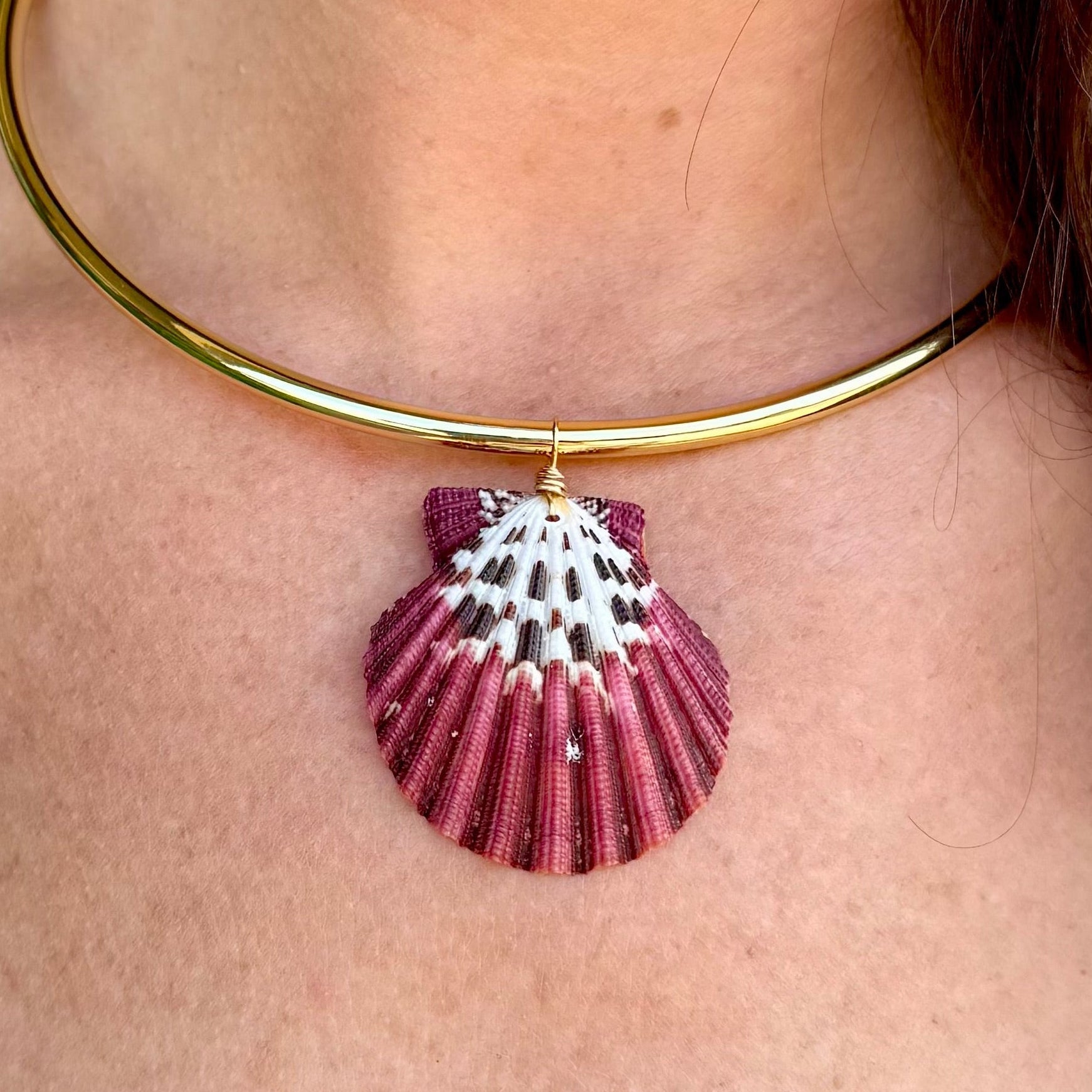 Scallop Shell Collar Necklace