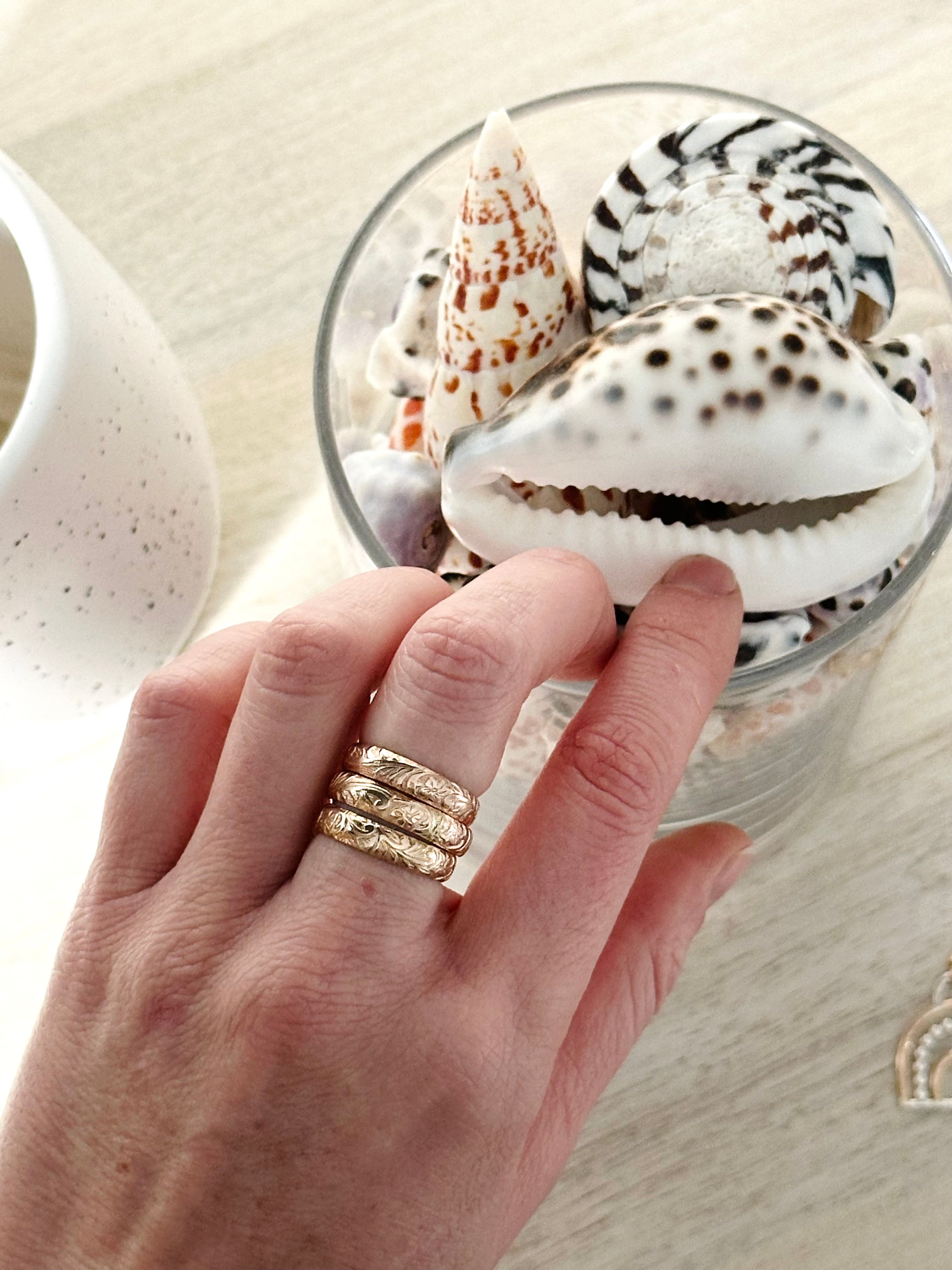Gold/ Silver Floral and Leaf Pattern Ring