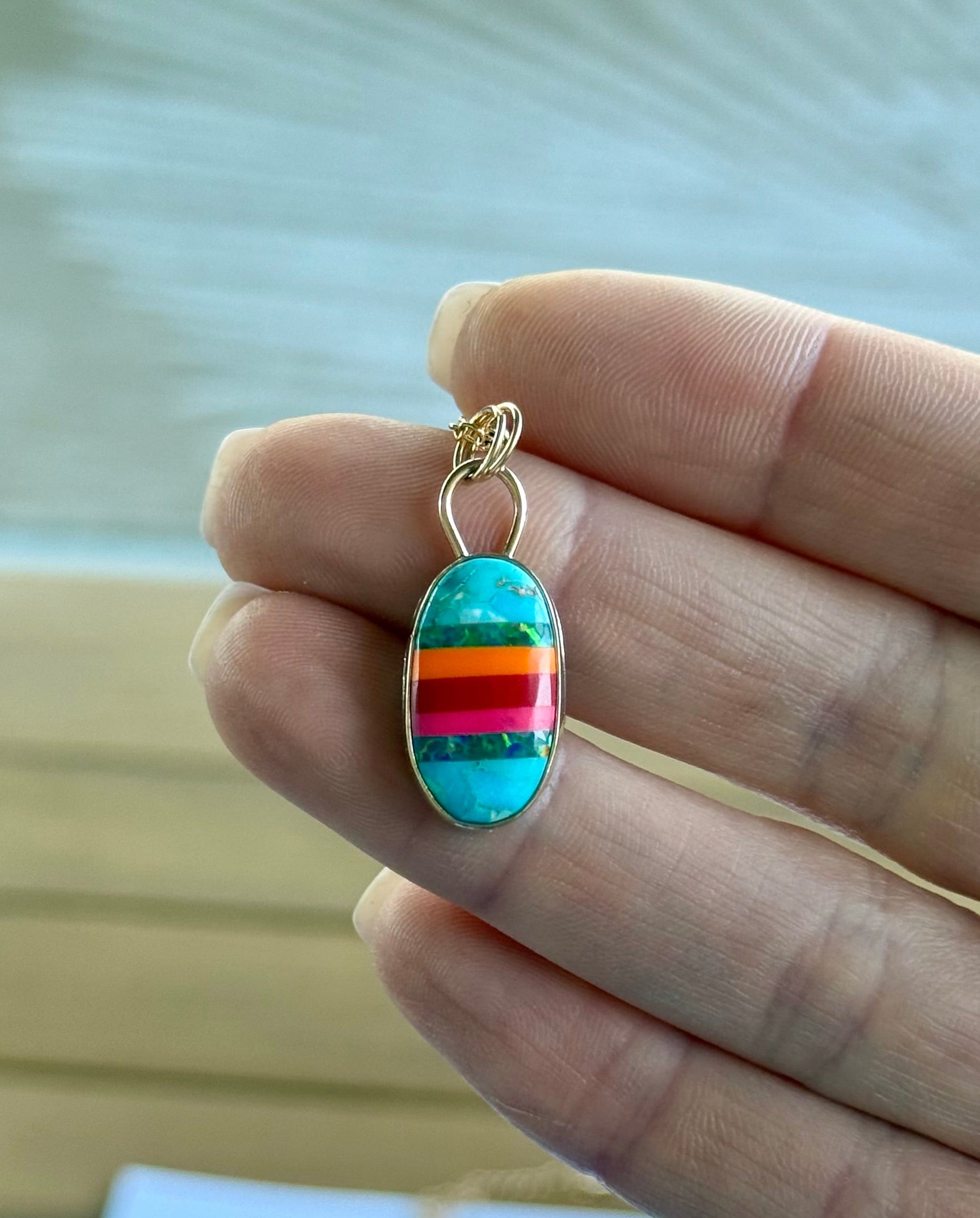 *NEW* 14K Turquoise & Opal Necklace