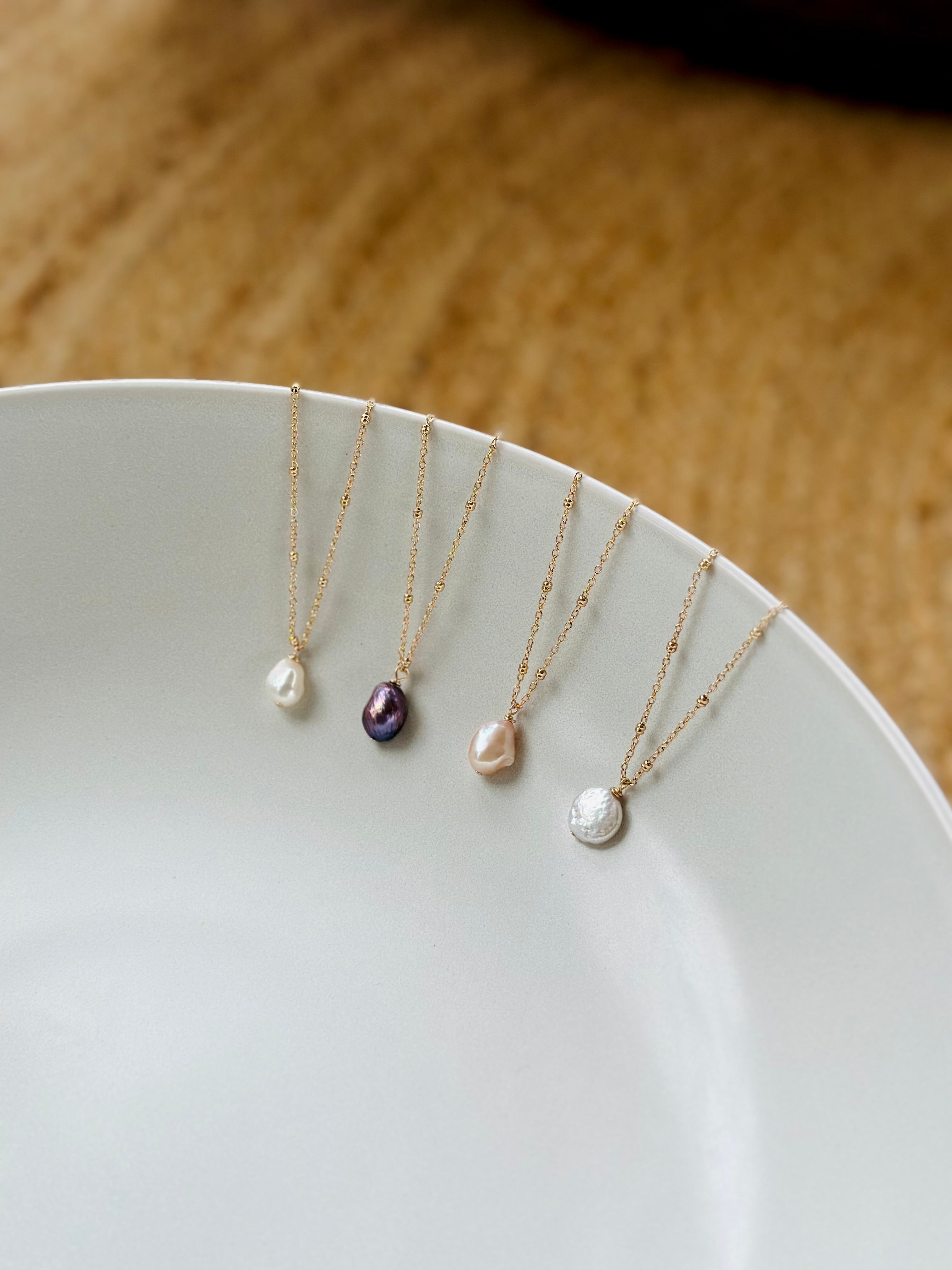 Pearl Necklace on Adjustable Chain