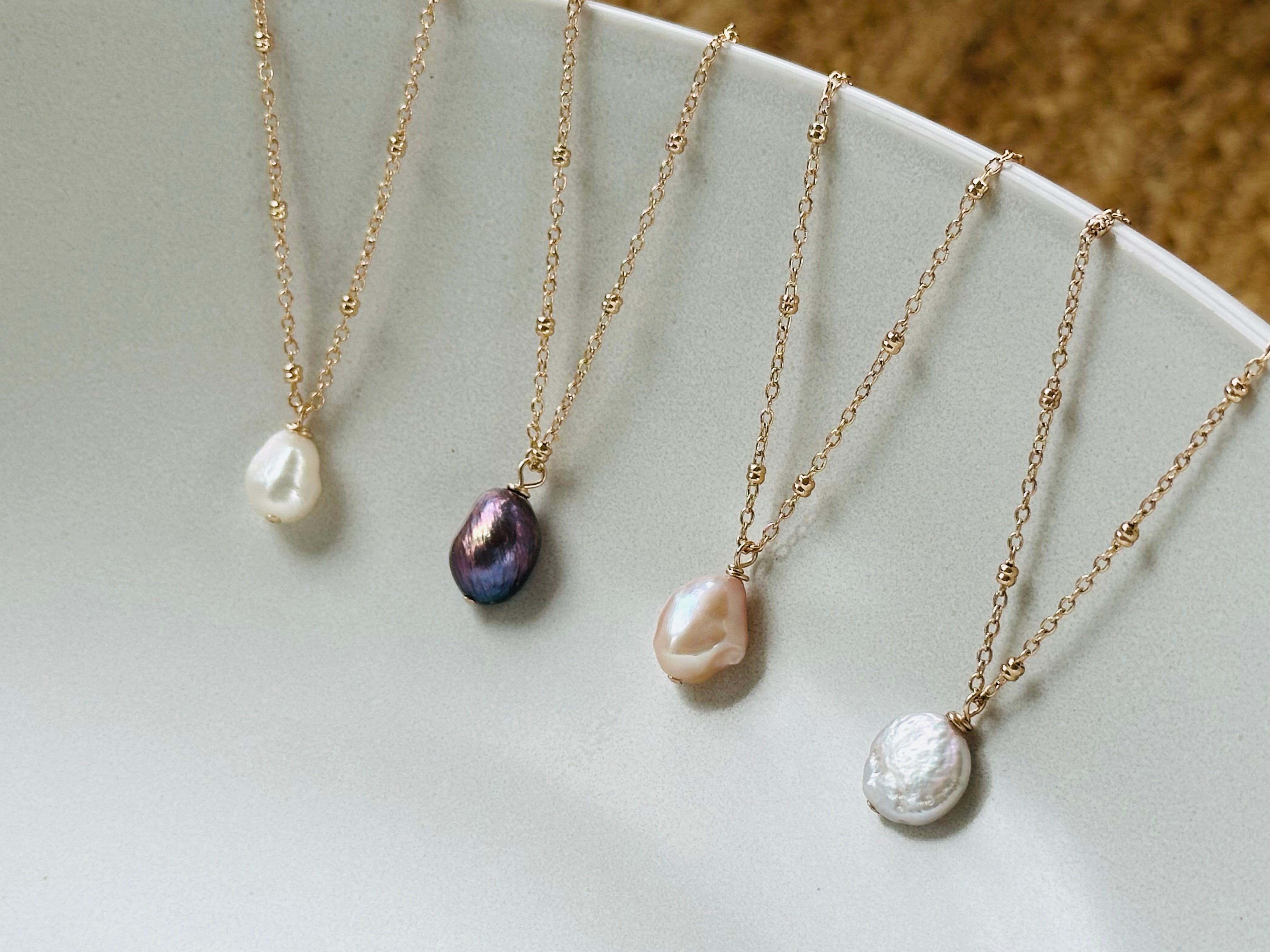 Pearl Necklace on Adjustable Chain