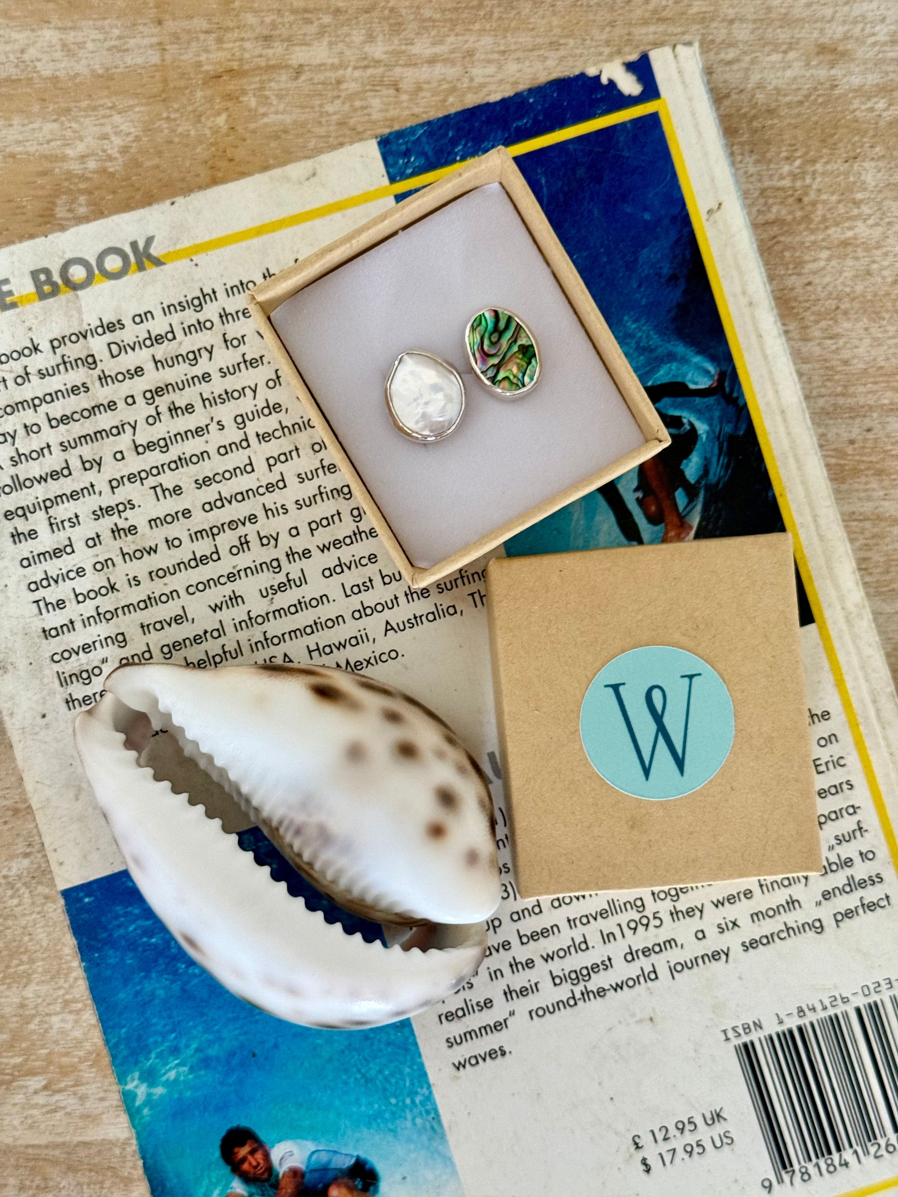 Abalone and Pearl adjustable ring