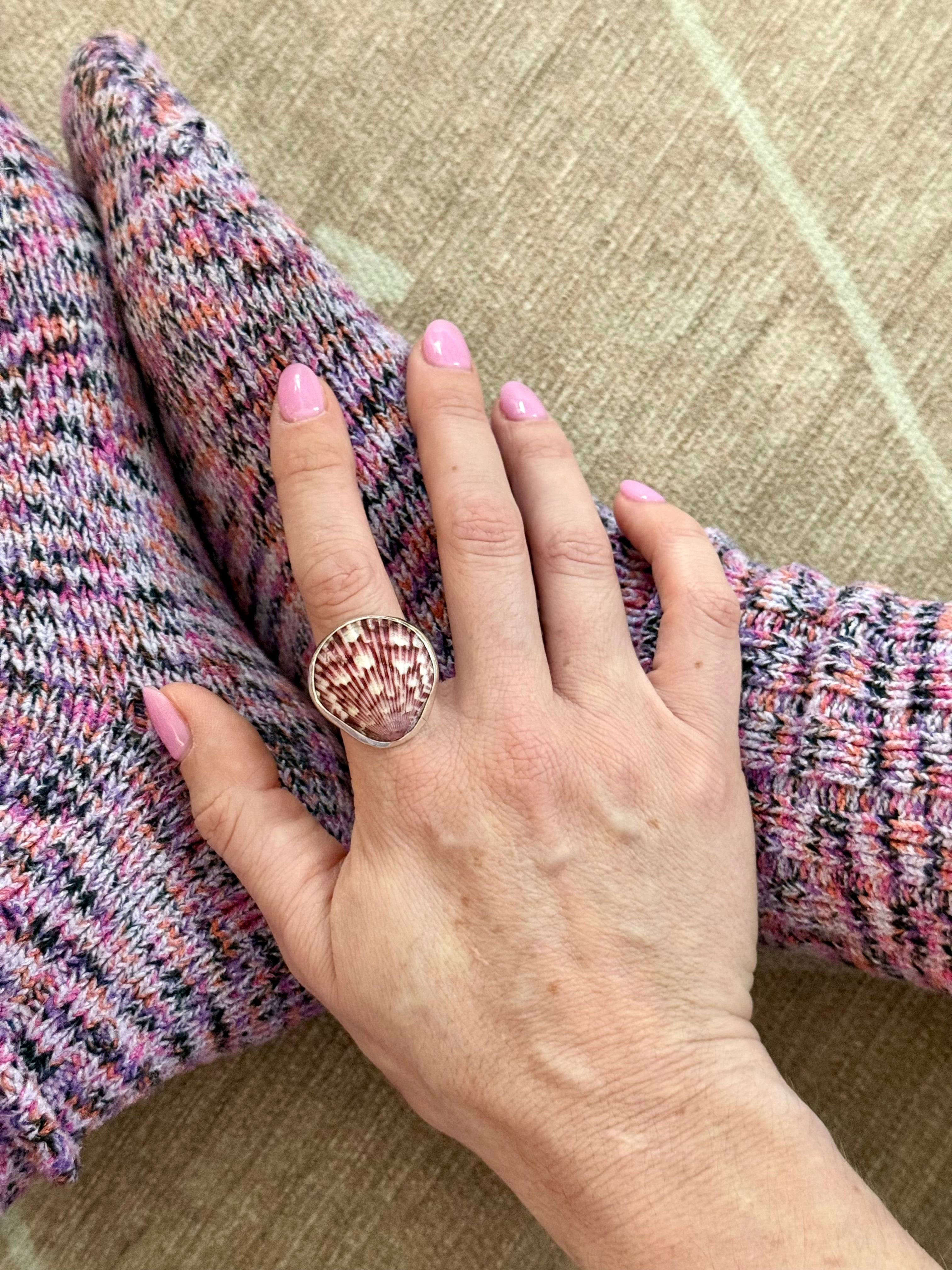 Calico Scallop Ring