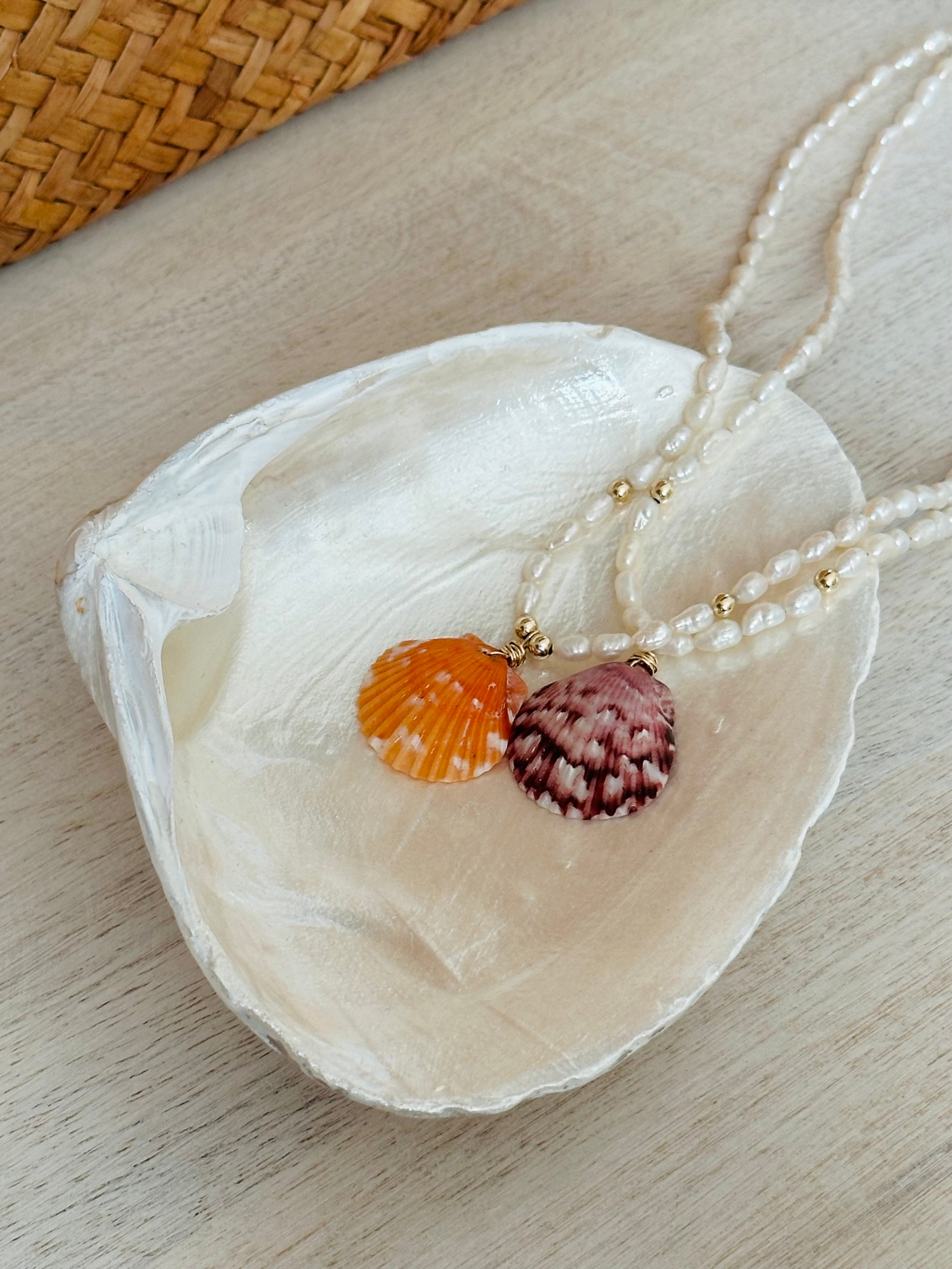 Scallop and Pearl Beaded Choker