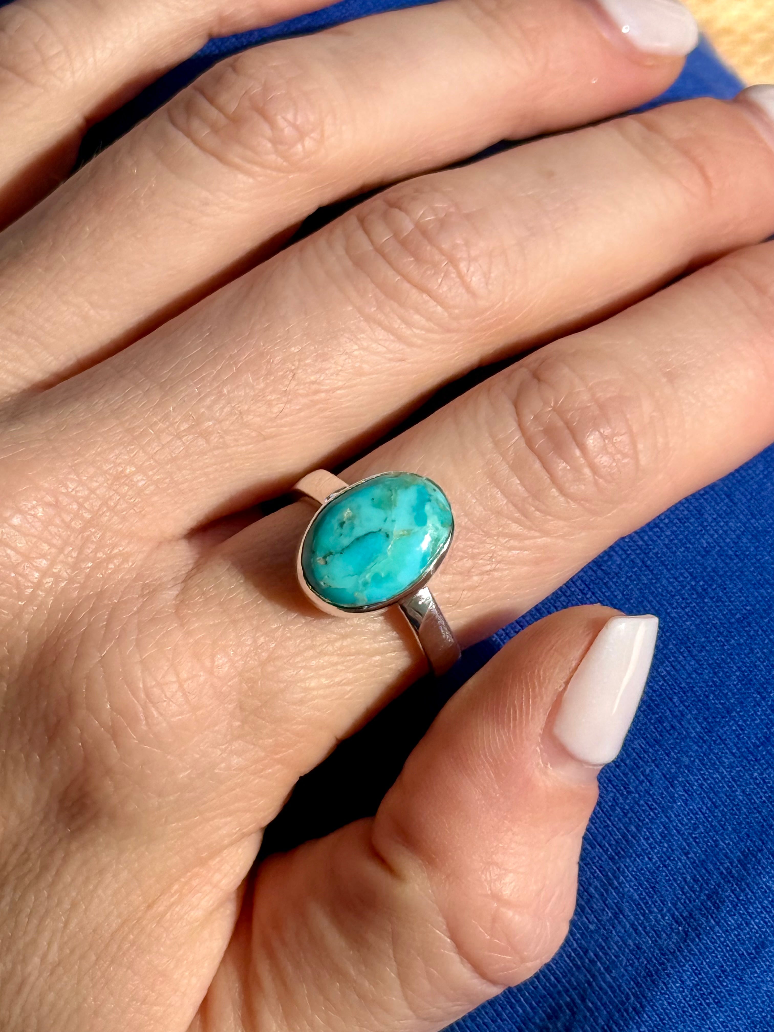 *NEW* Oval Turquoise Accent Ring
