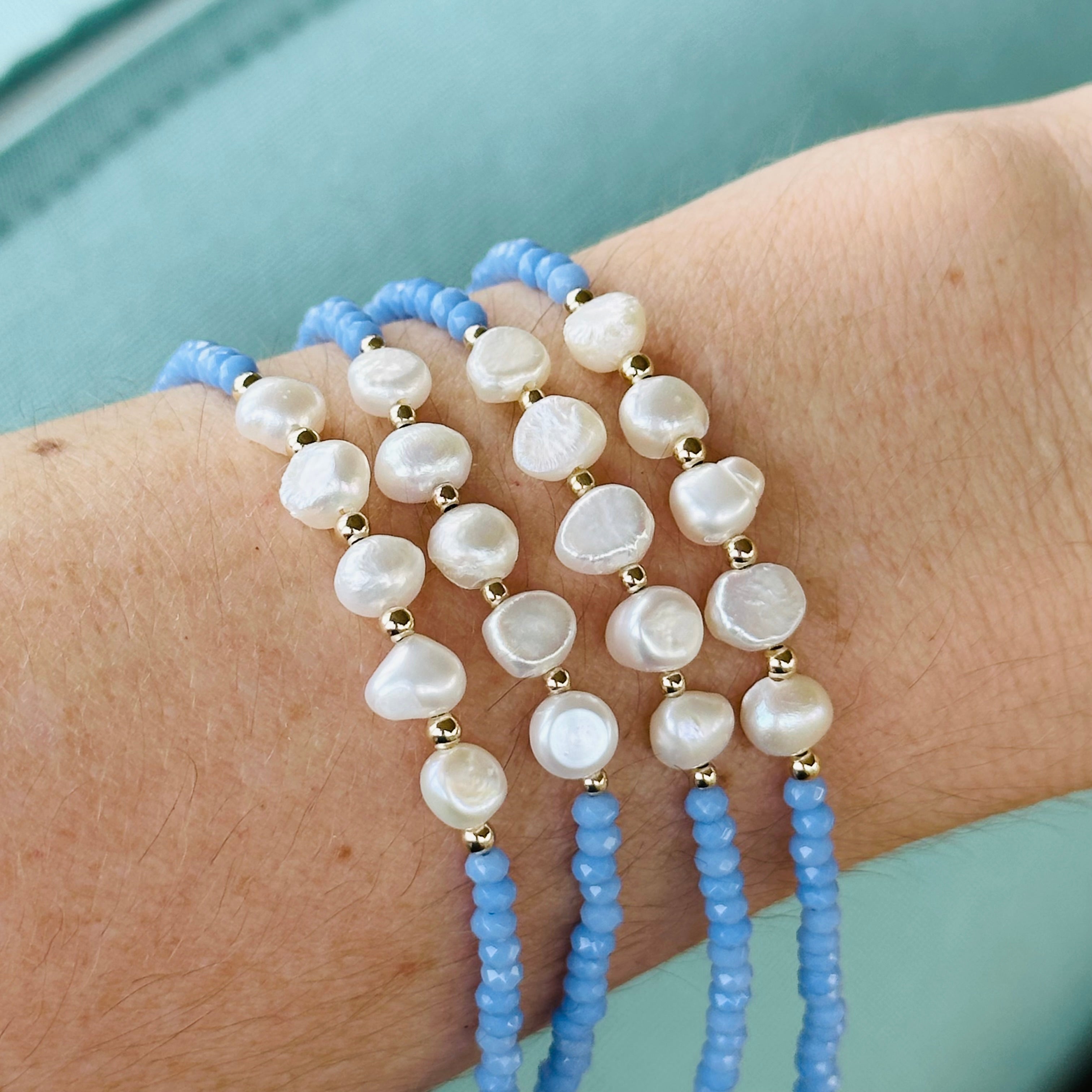 Bailee Blue Beaded Bracelet