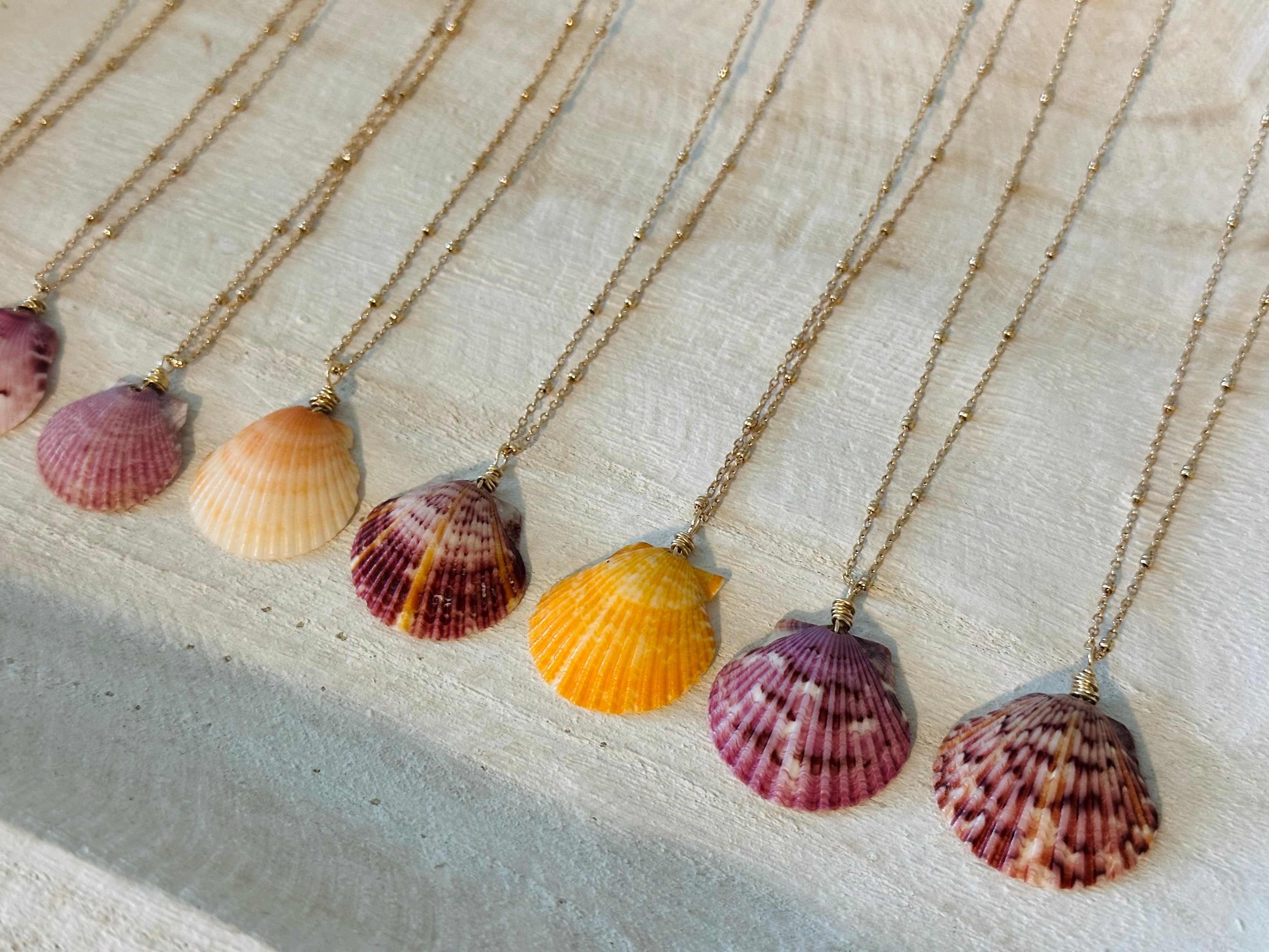 Calico Scallop Necklace