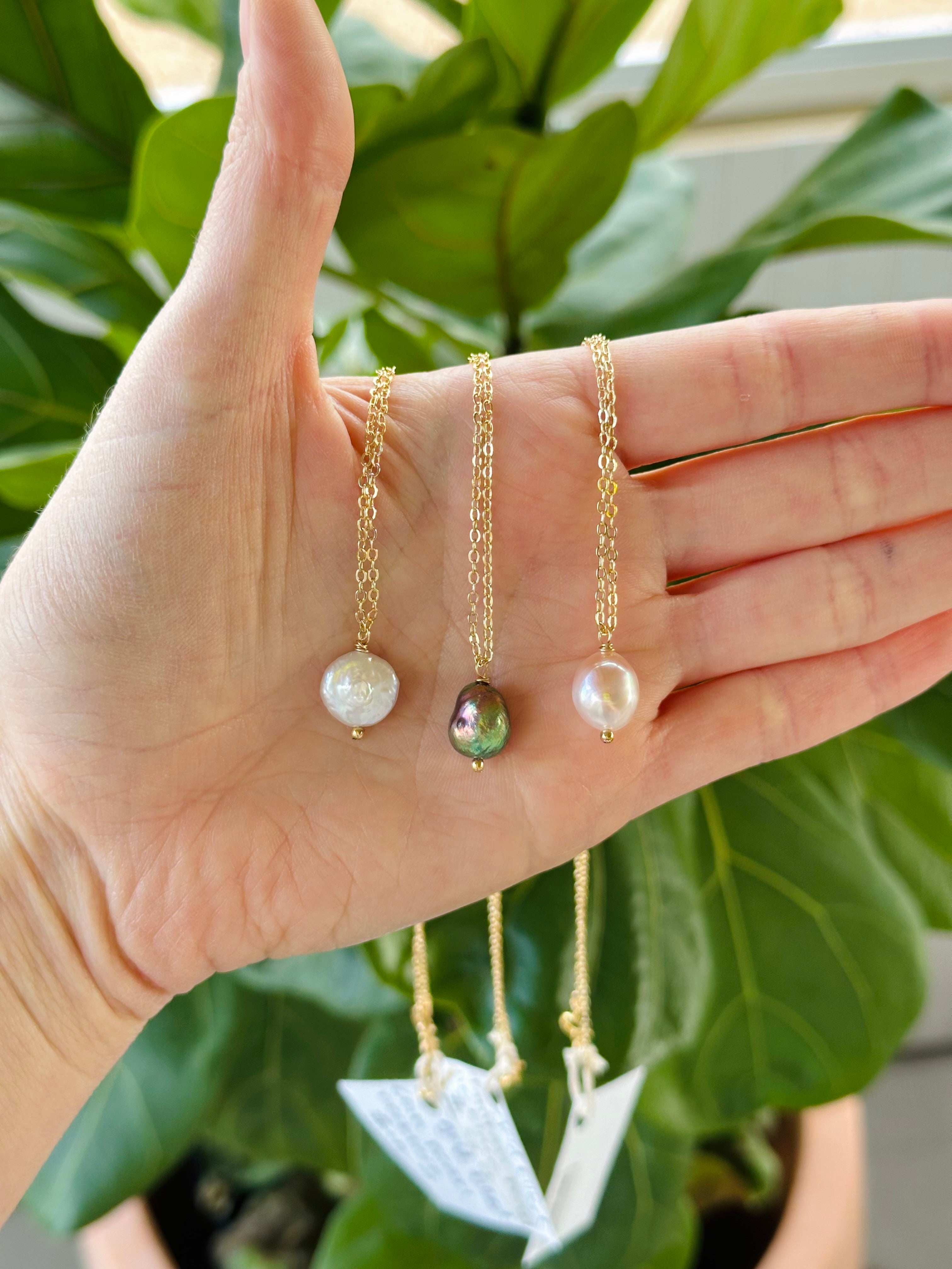 Pearl Necklace on Adjustable Chain