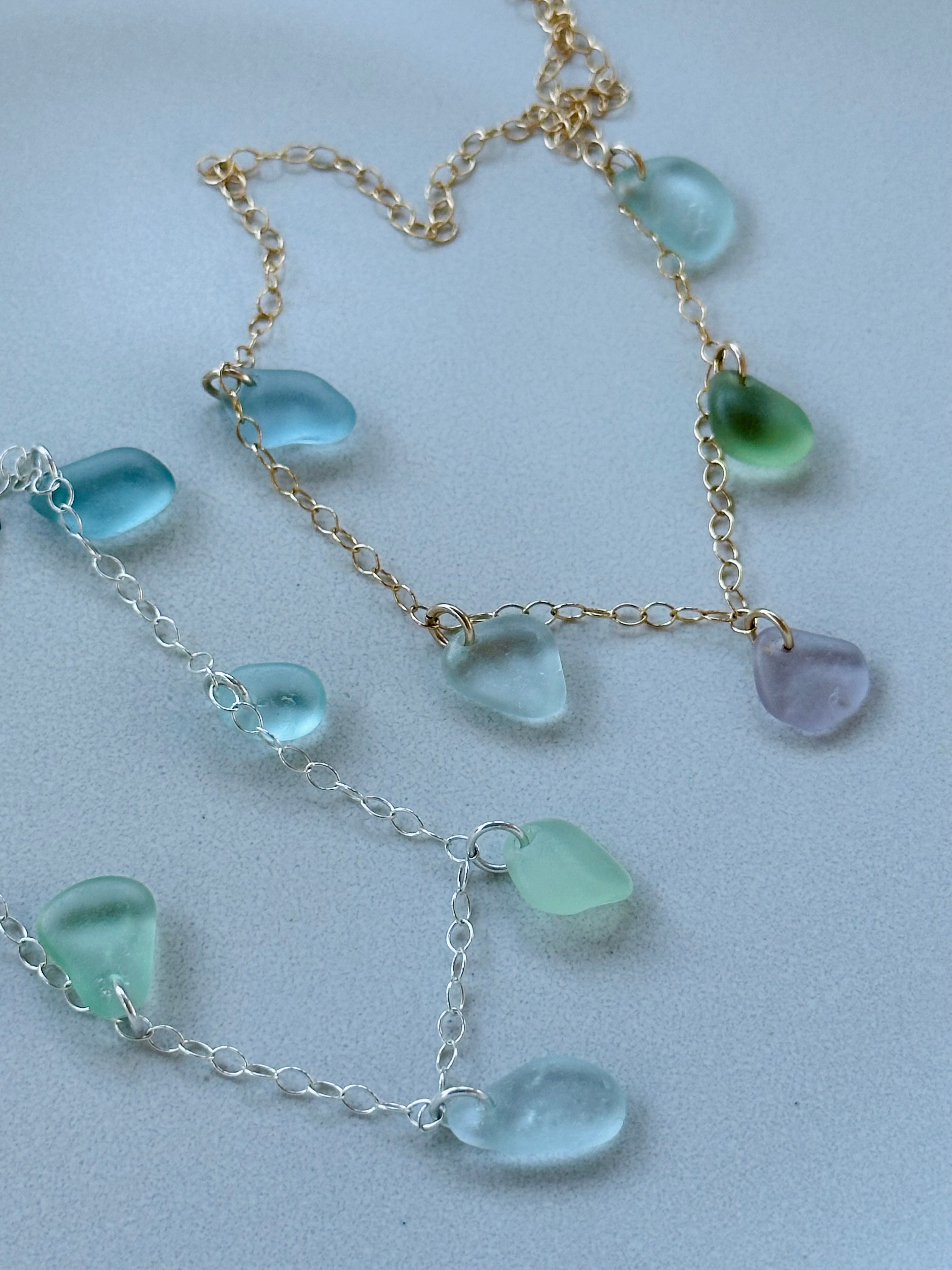 Dangle Sea Glass Necklace