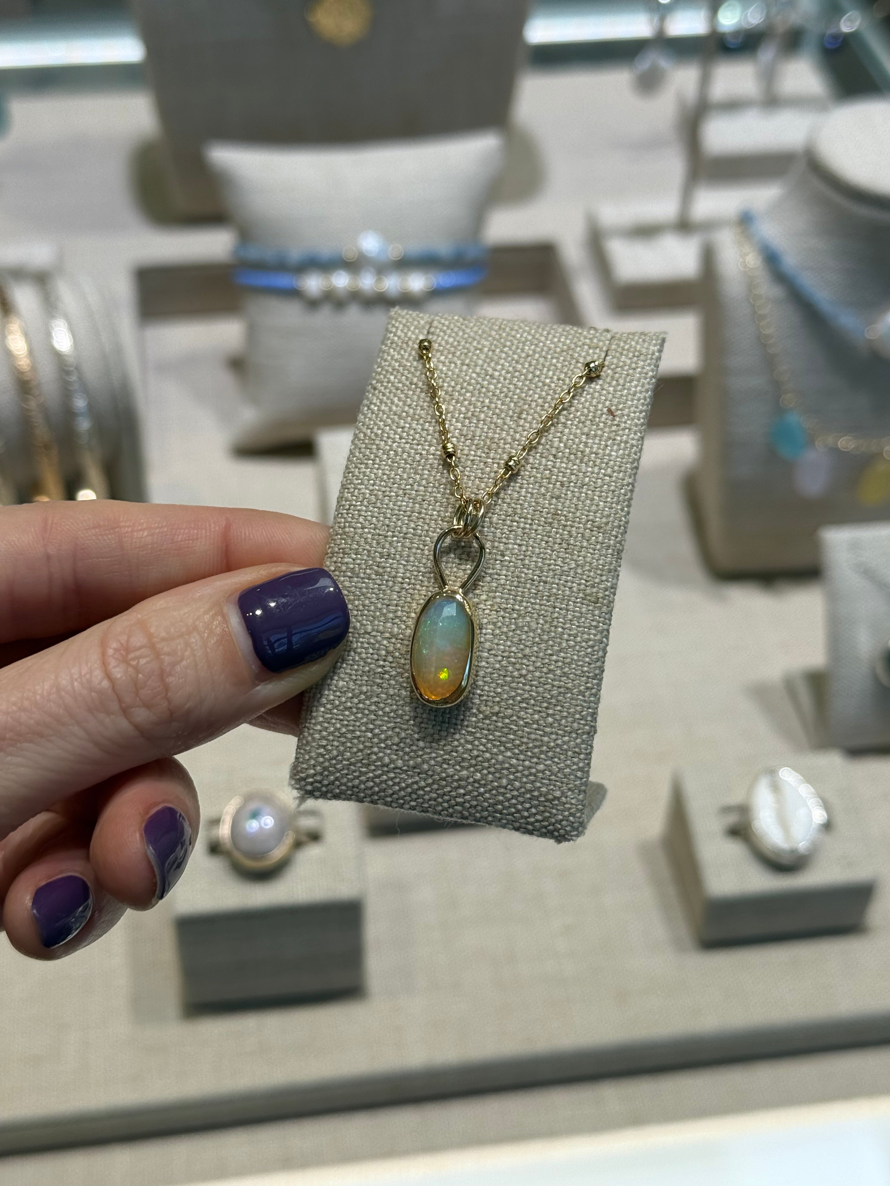 *NEW* 14K Ethiopian Opal Necklace