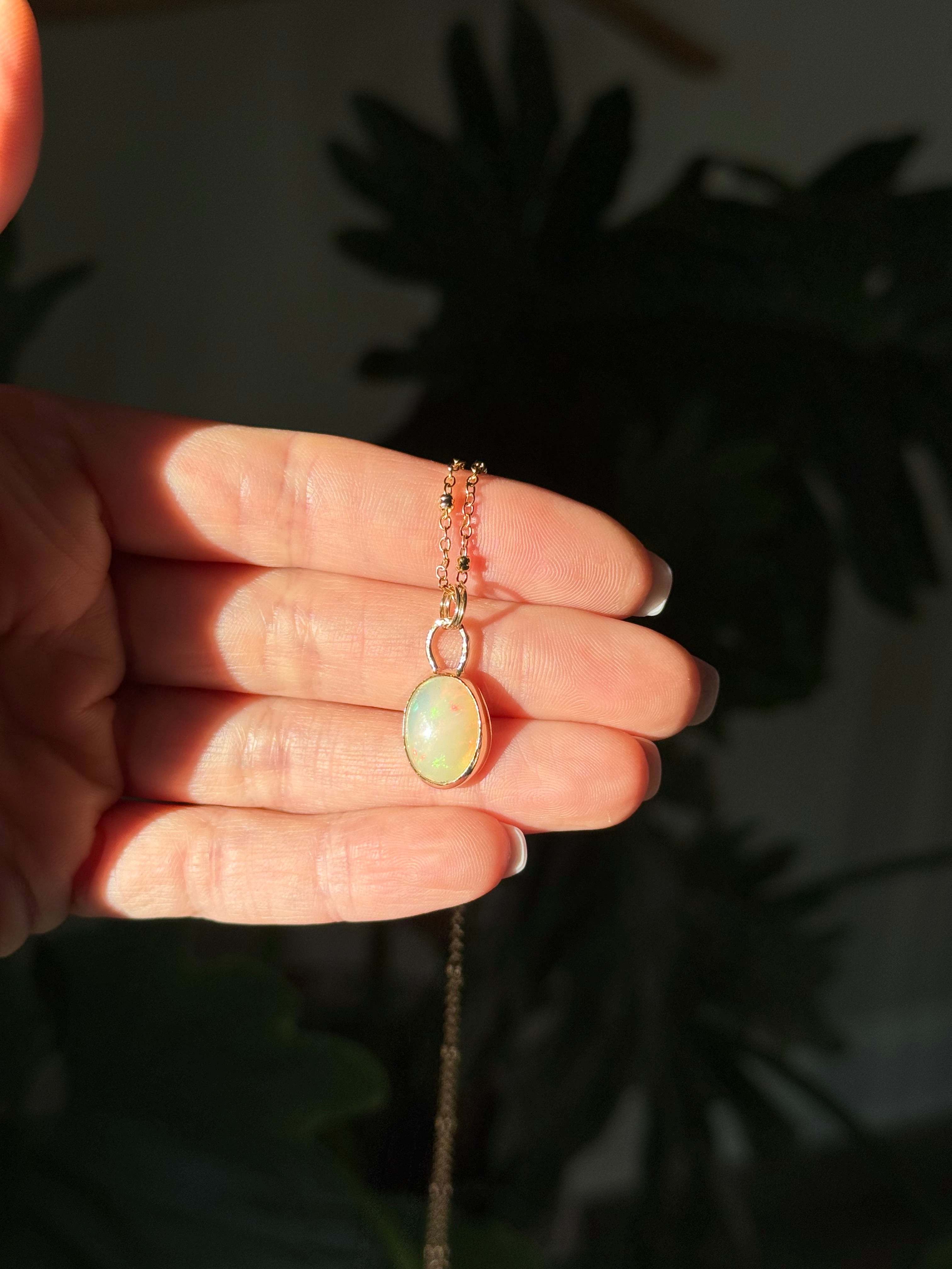 *NEW* 14K Fire Opal Necklace