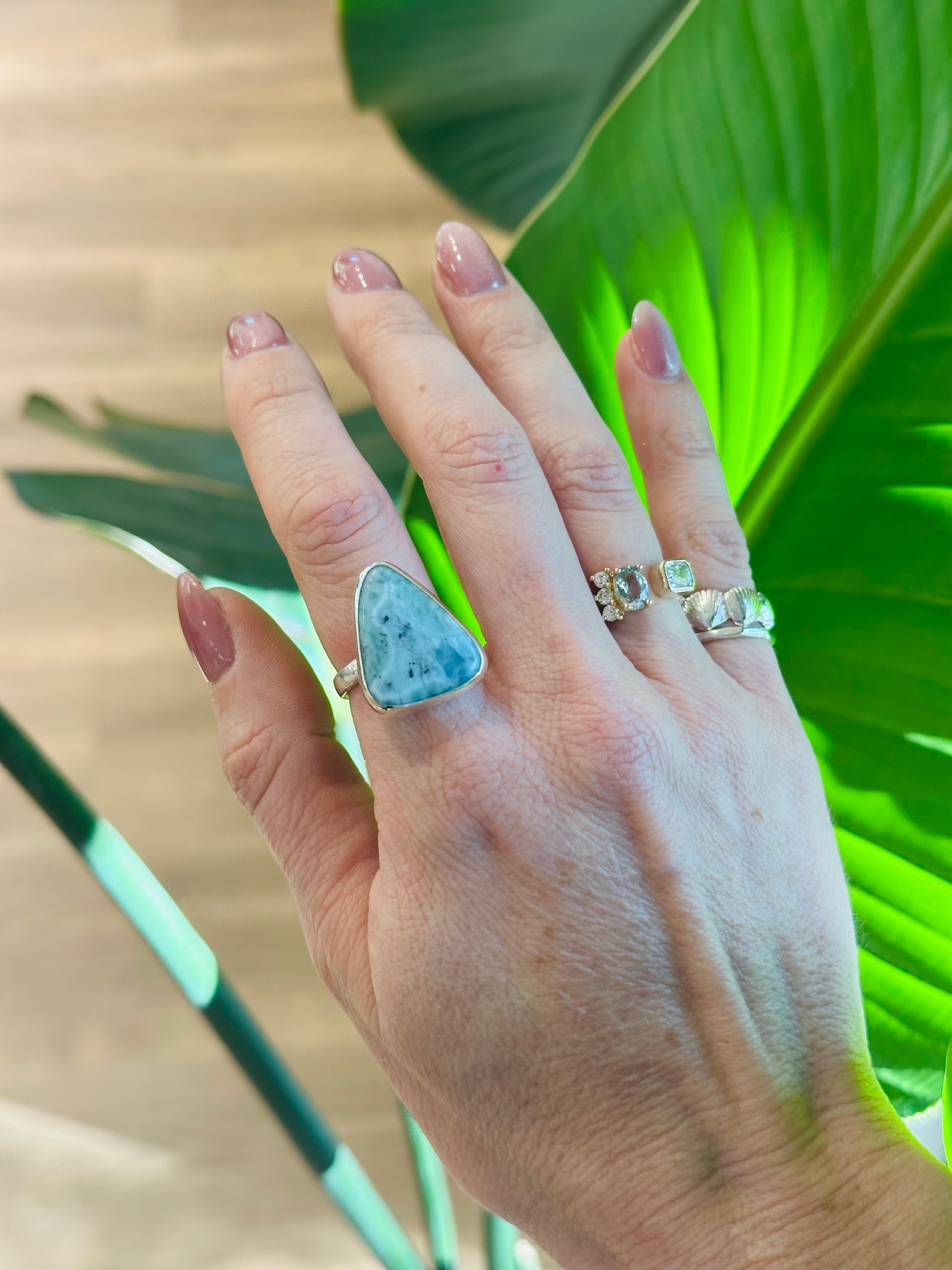 Larimar Gemstone Ring