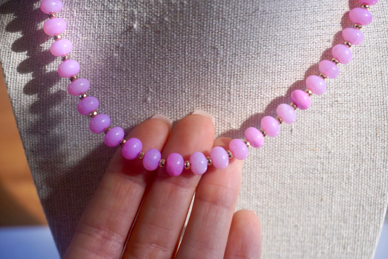 *NEW* Pink Opal Beaded Necklace
