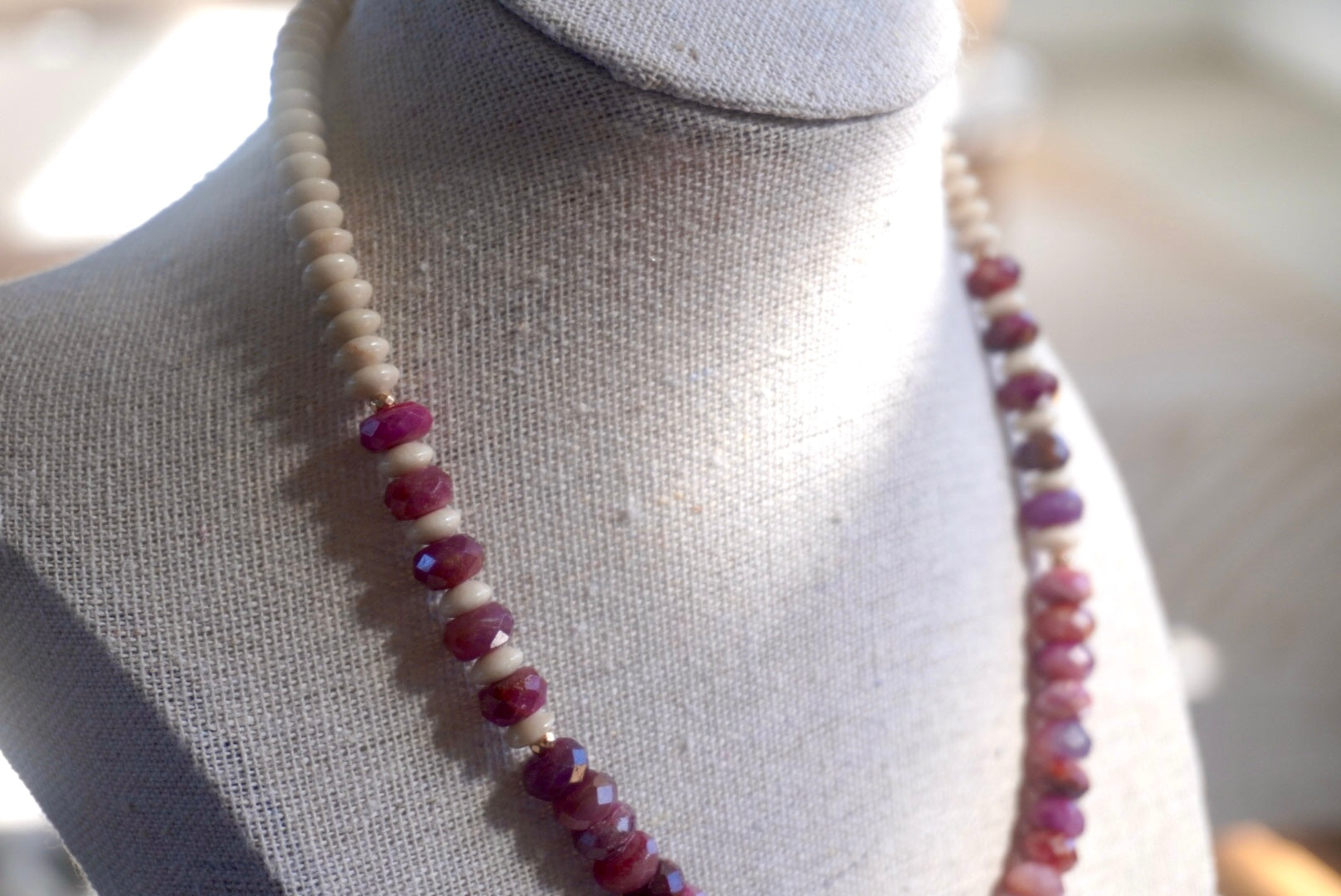 *NEW* Ruby & Jade Beaded Necklace