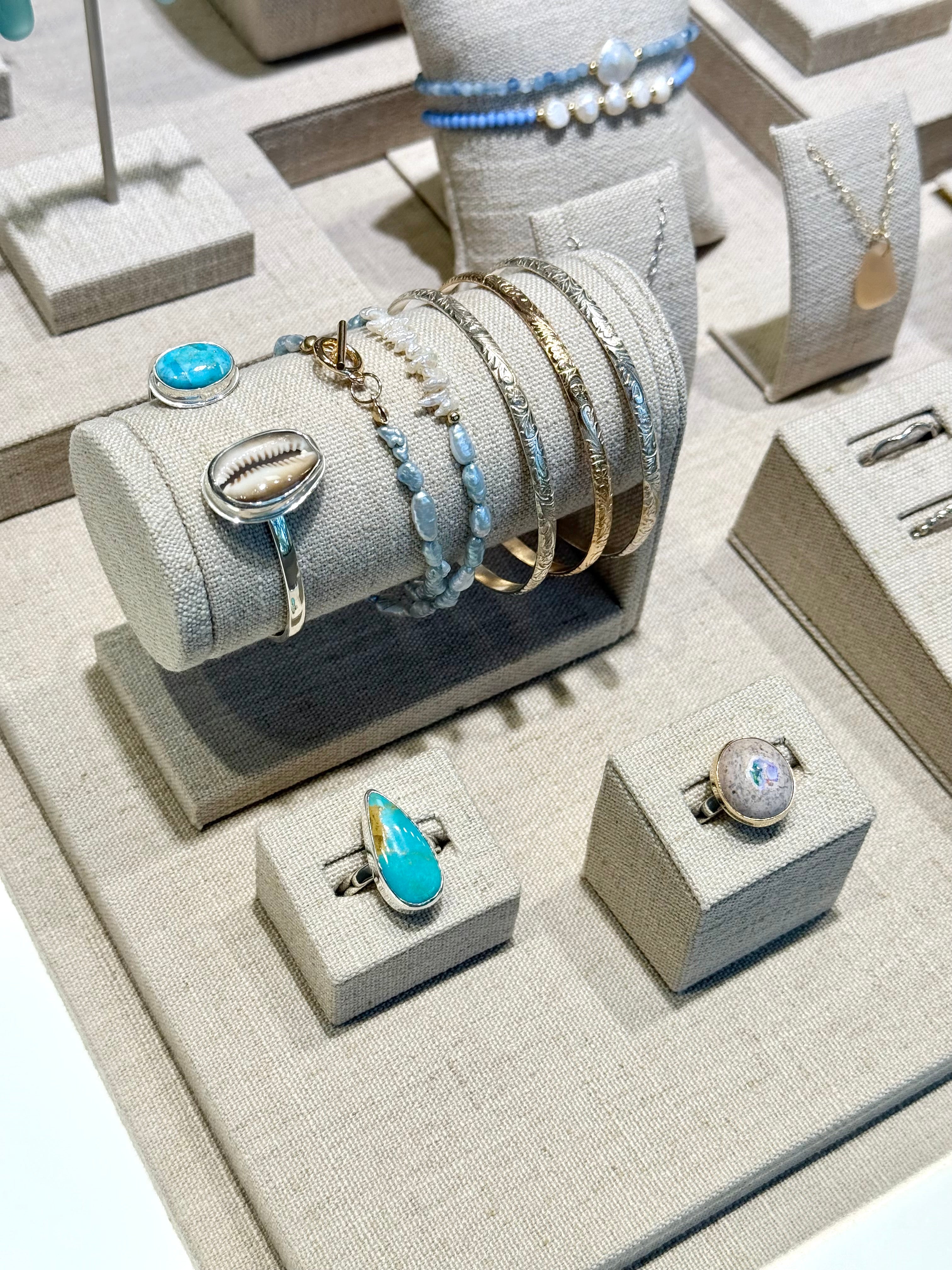 *NEW* Cowrie Shell and Turquoise Cuff Bracelet