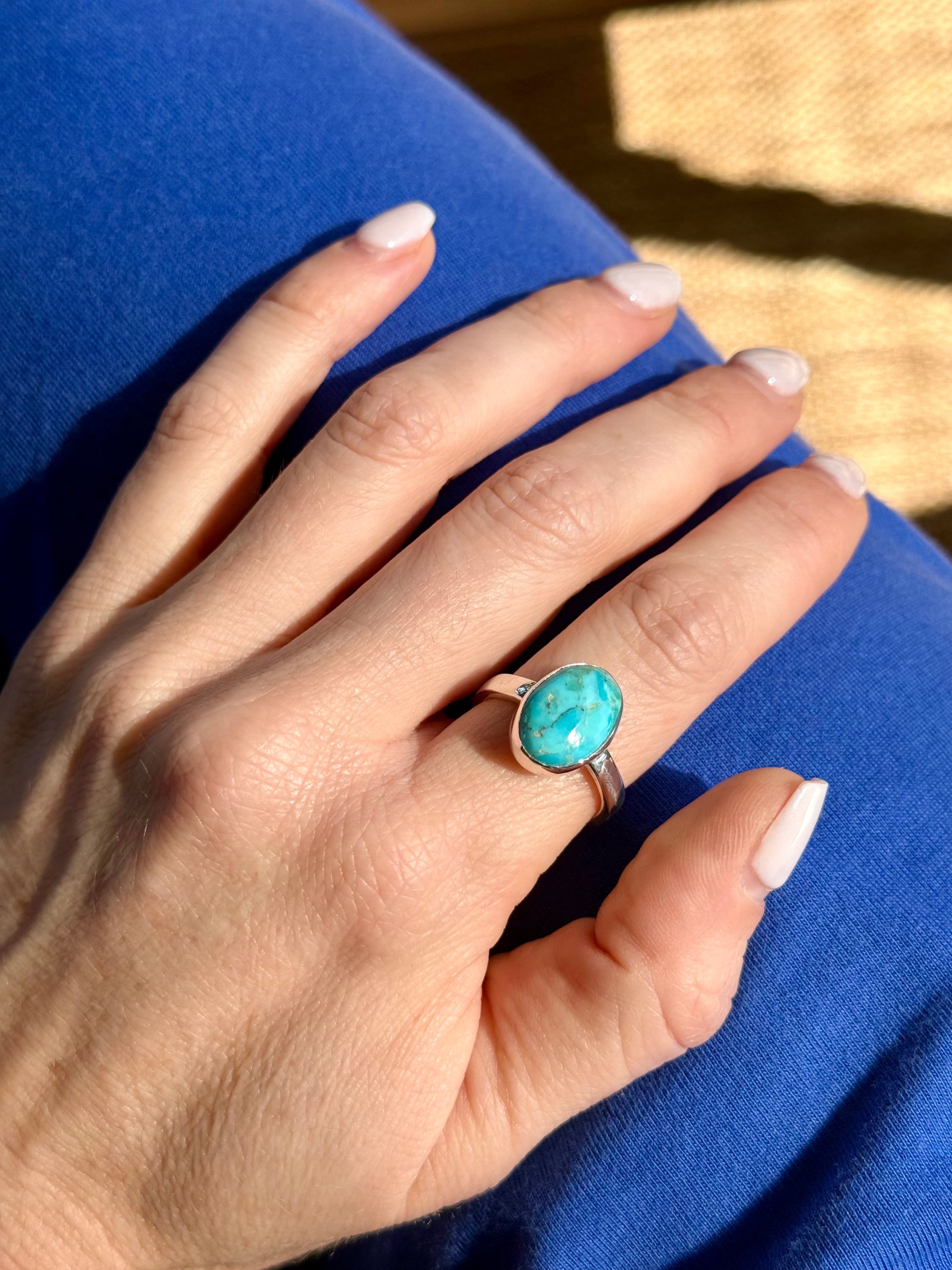*NEW* Oval Turquoise Accent Ring