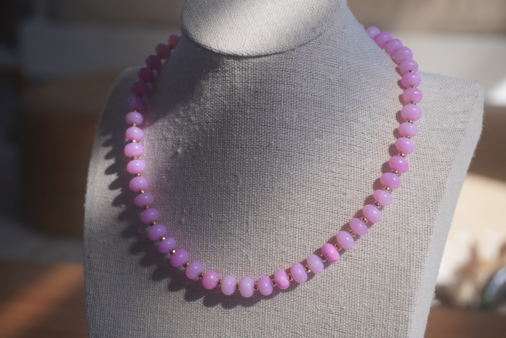 *NEW* Pink Opal Beaded Necklace