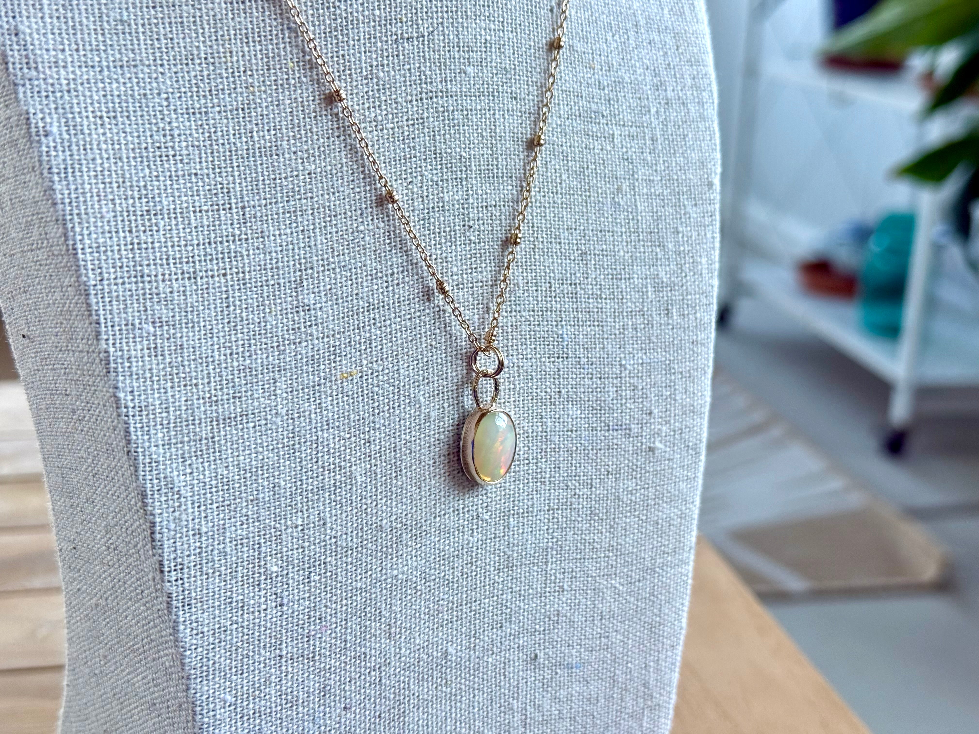 *NEW* 14K Fire Opal Necklace