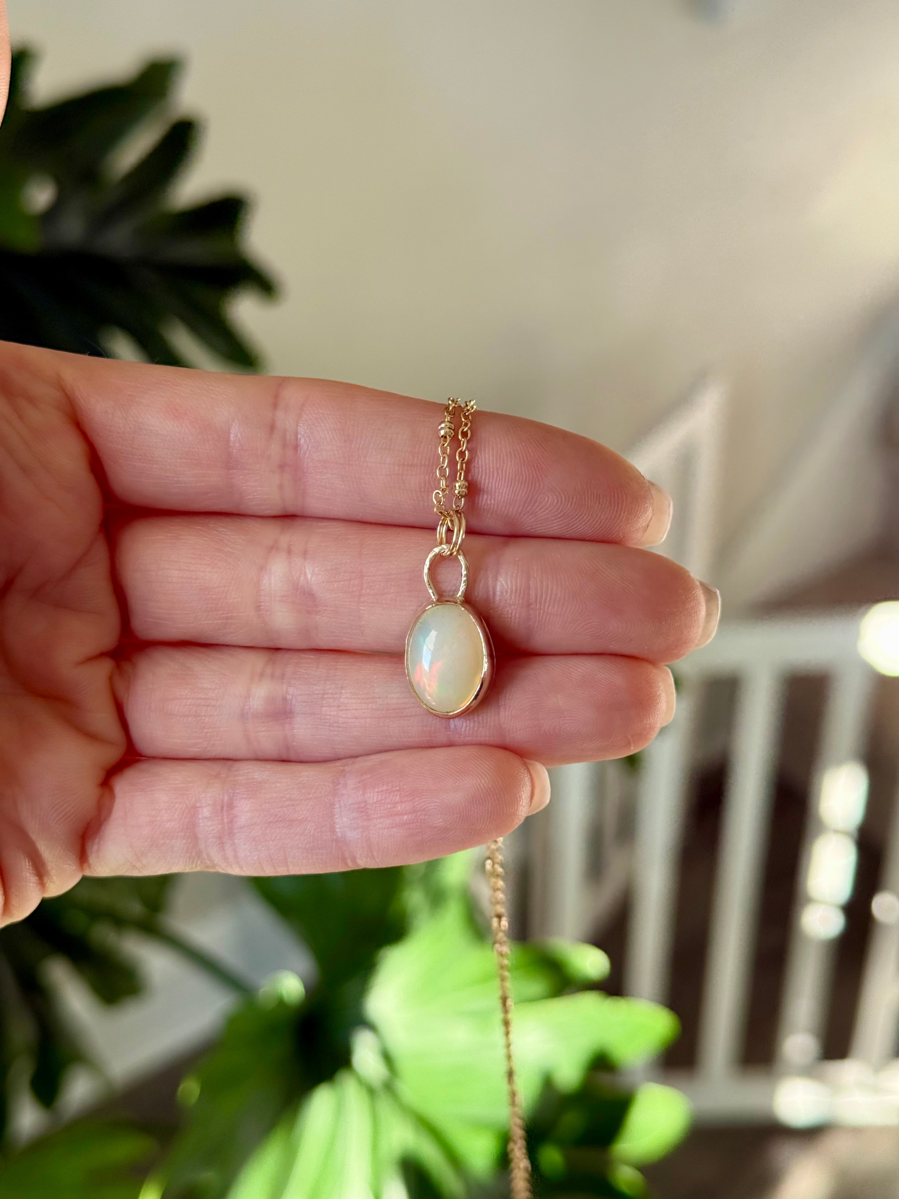 *NEW* 14K Fire Opal Necklace