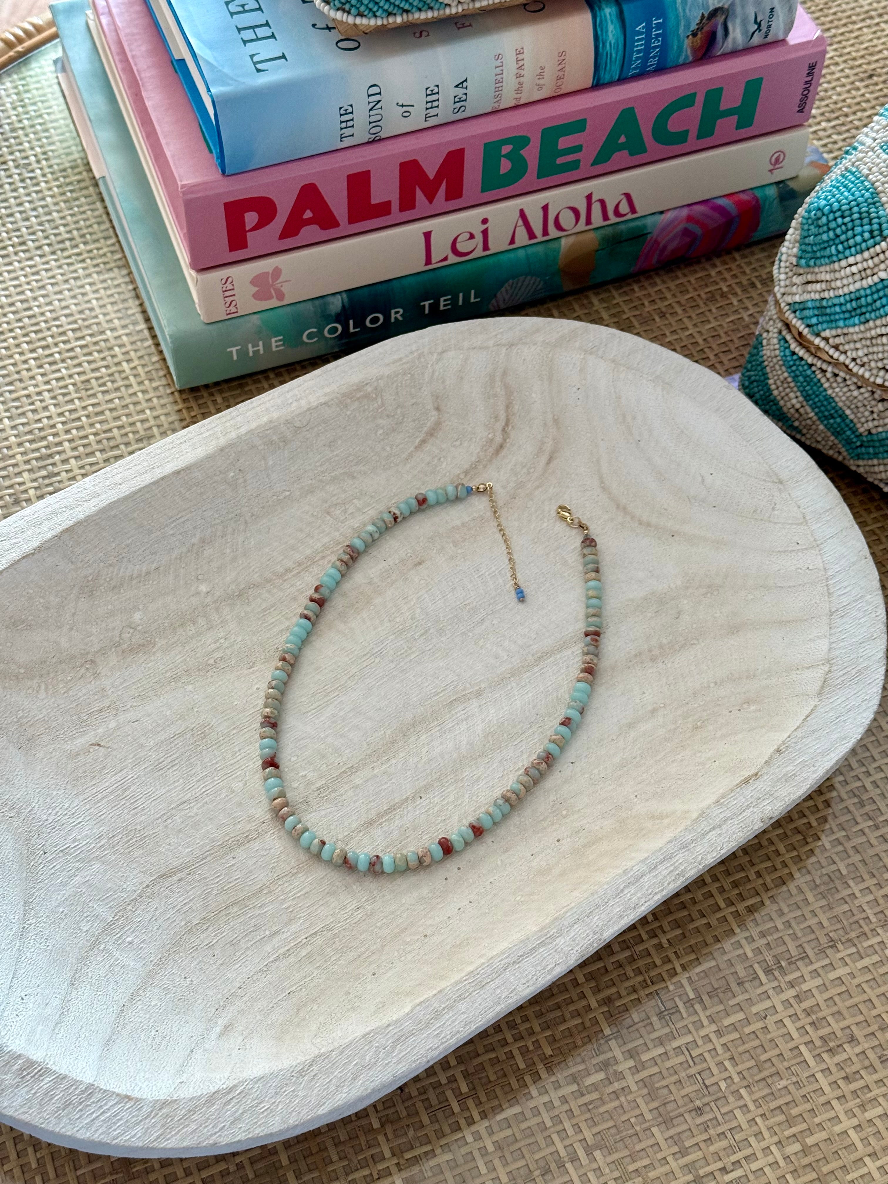 Amazonite Gemstone Beaded Necklace