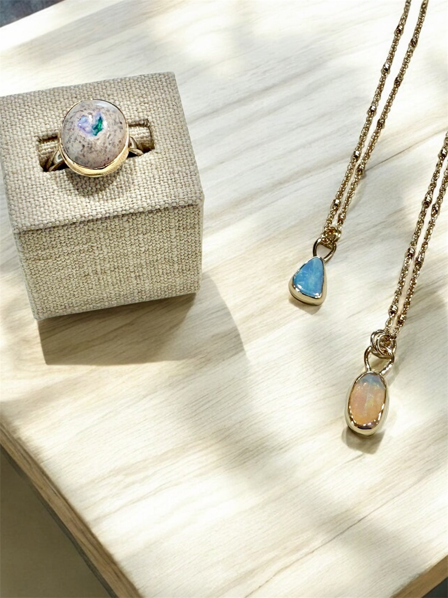 *NEW* Boulder Opal Two Toned Ring