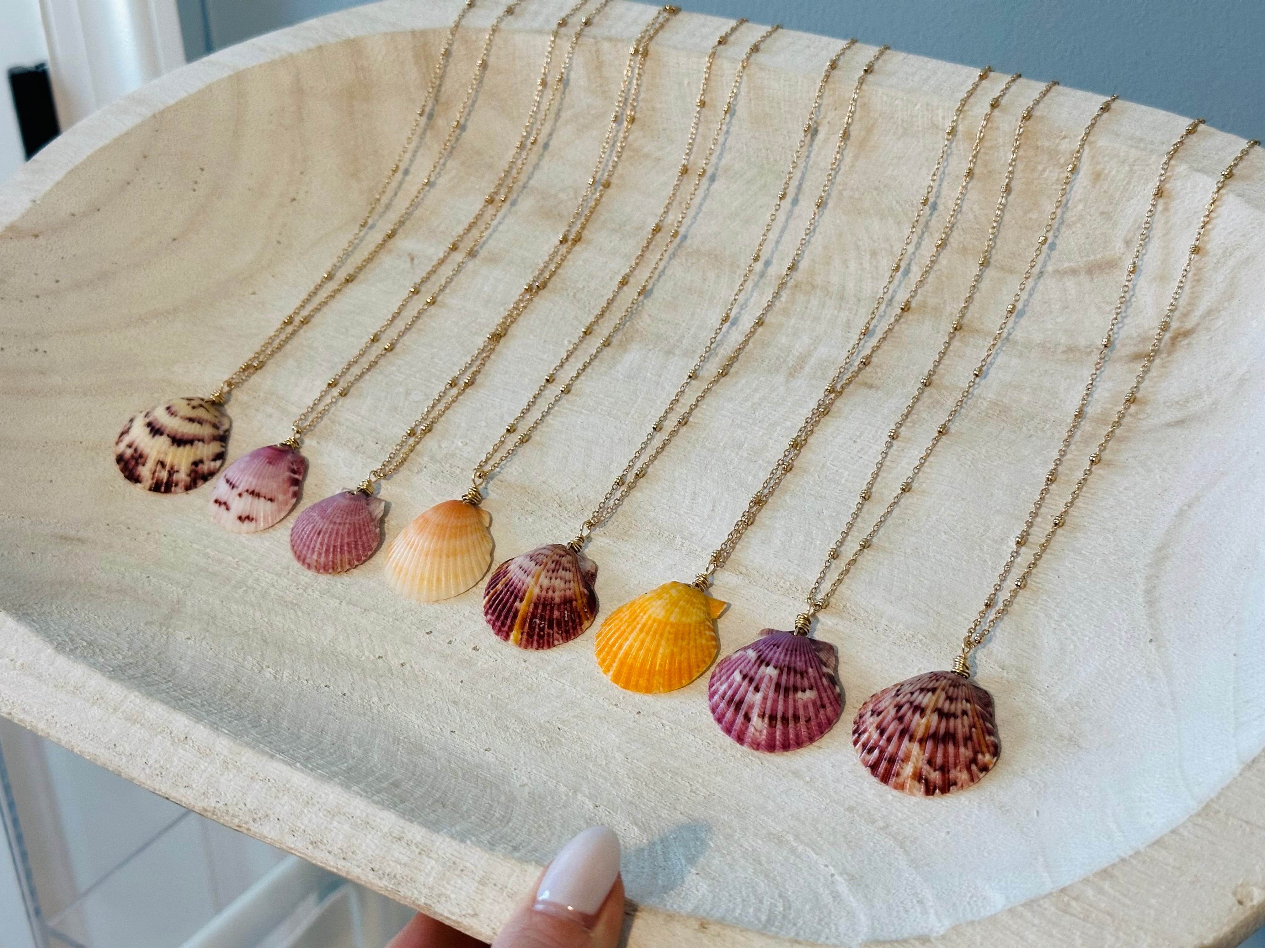 Calico Scallop Necklace