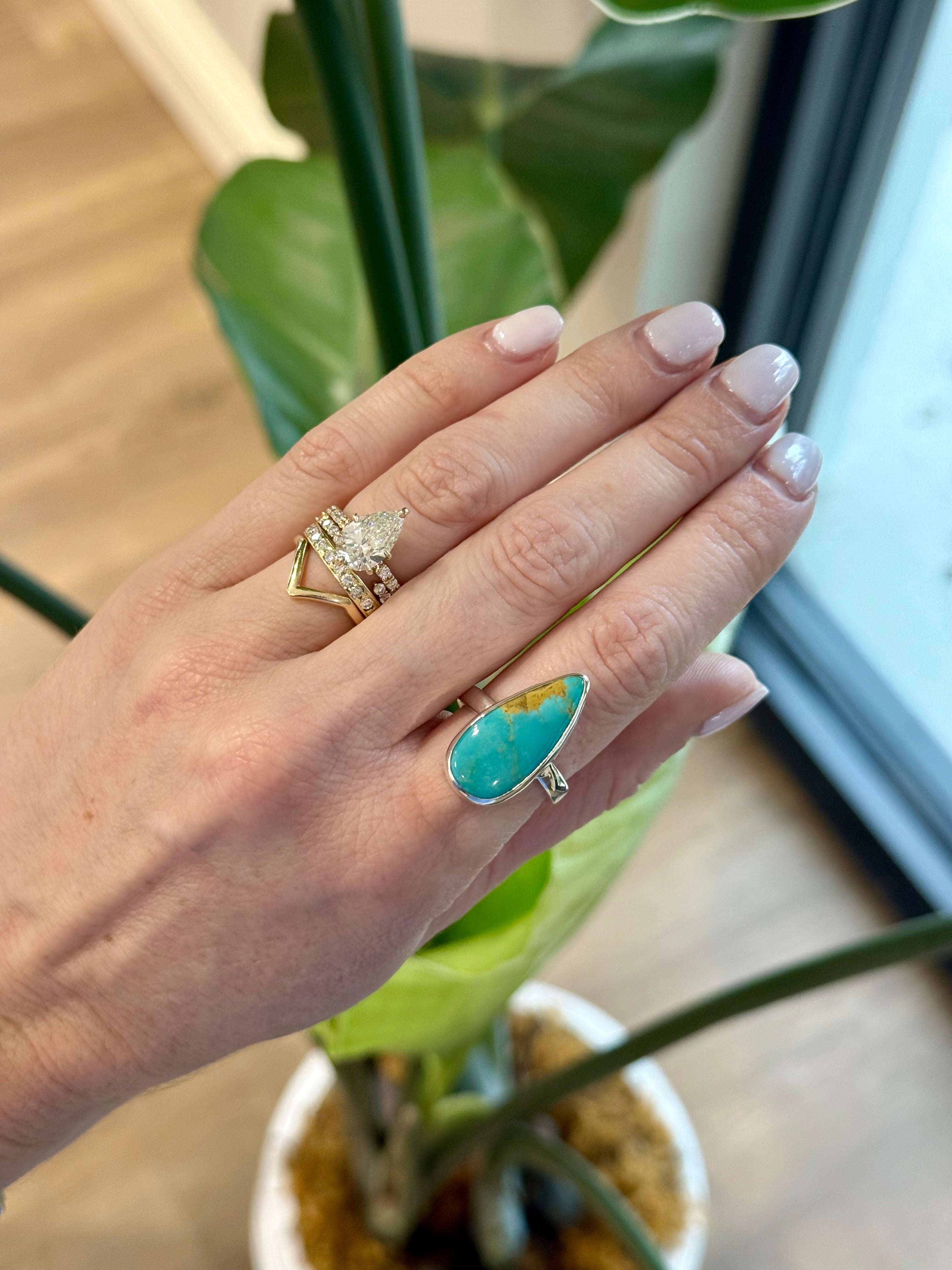 *NEW* Turquoise Pear Shaped Ring