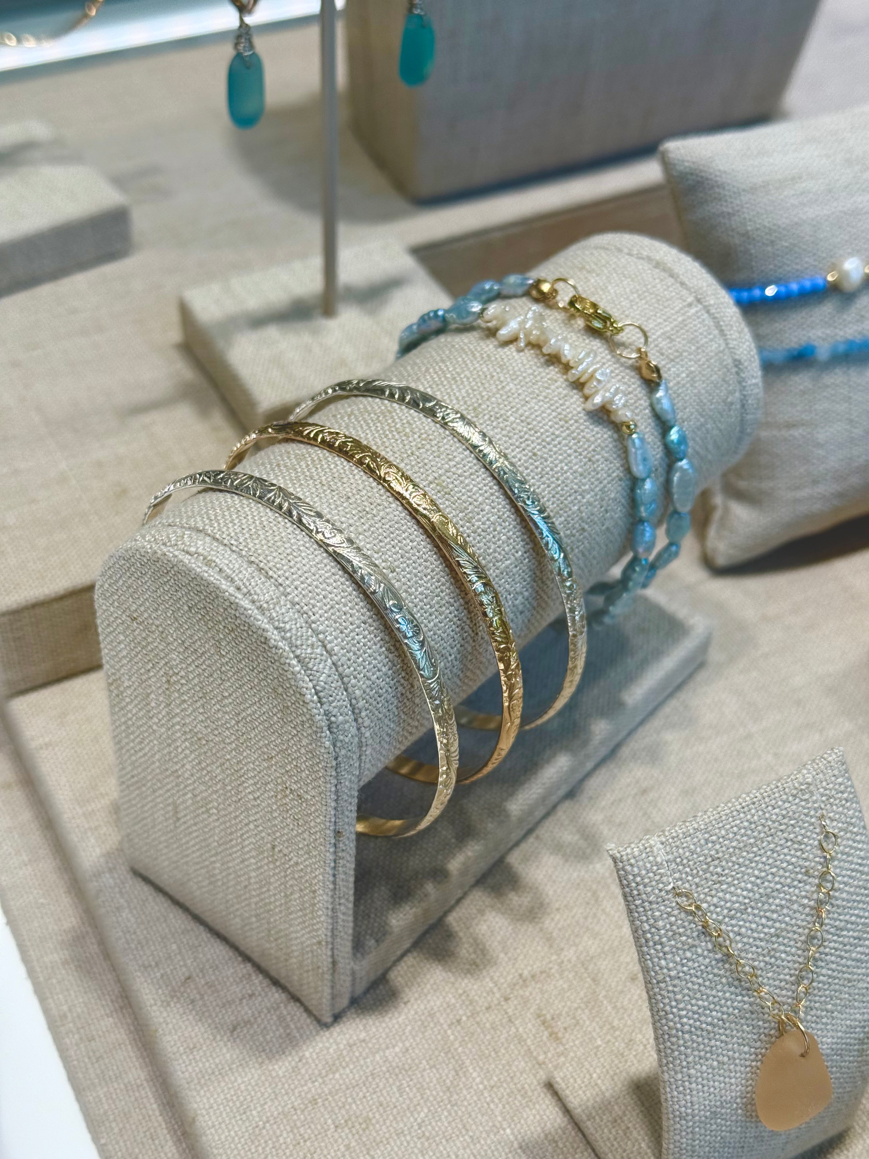 Gray Wrap Pearl Bracelet/ Choker