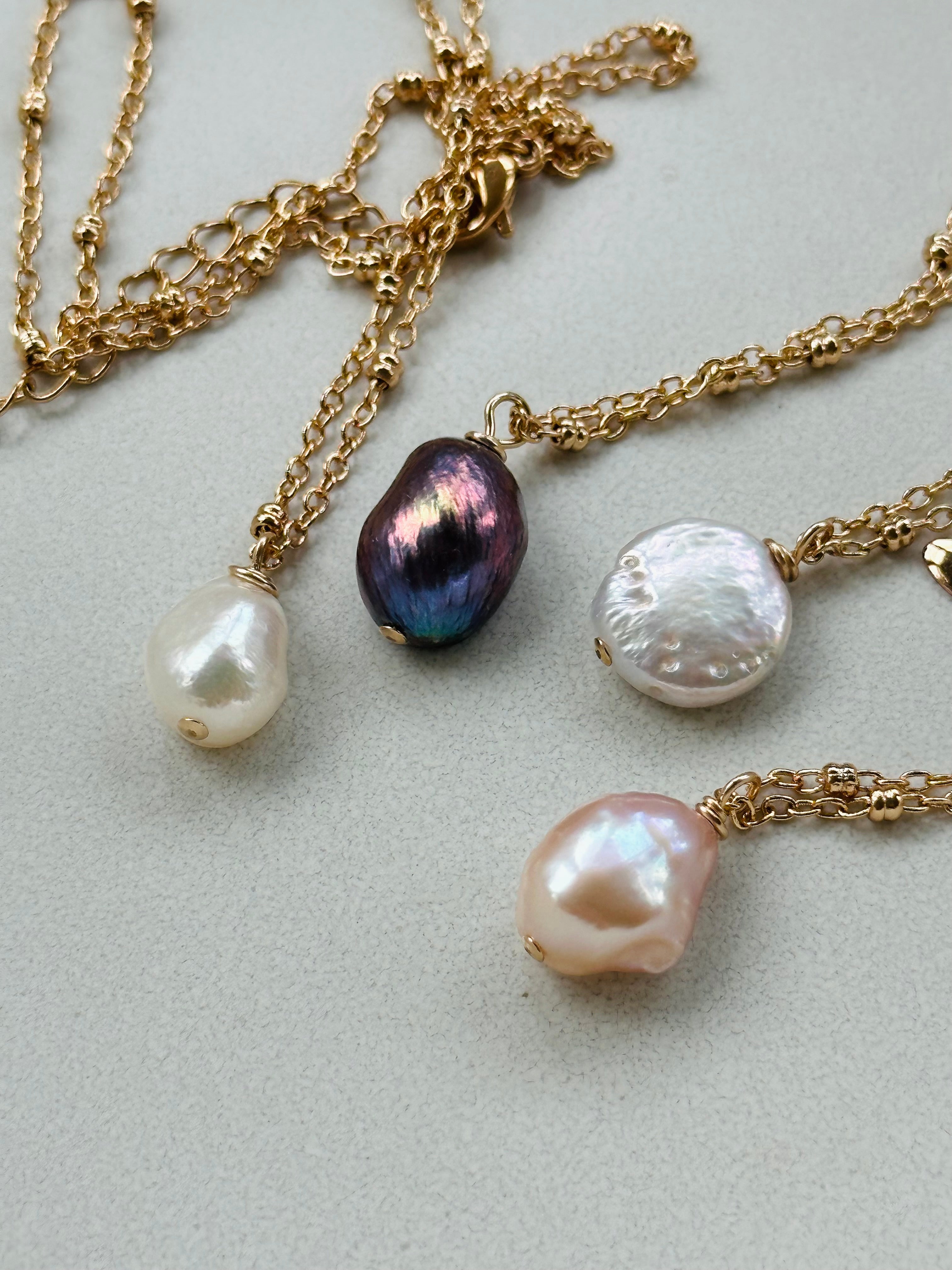 Pearl Necklace on Adjustable Chain