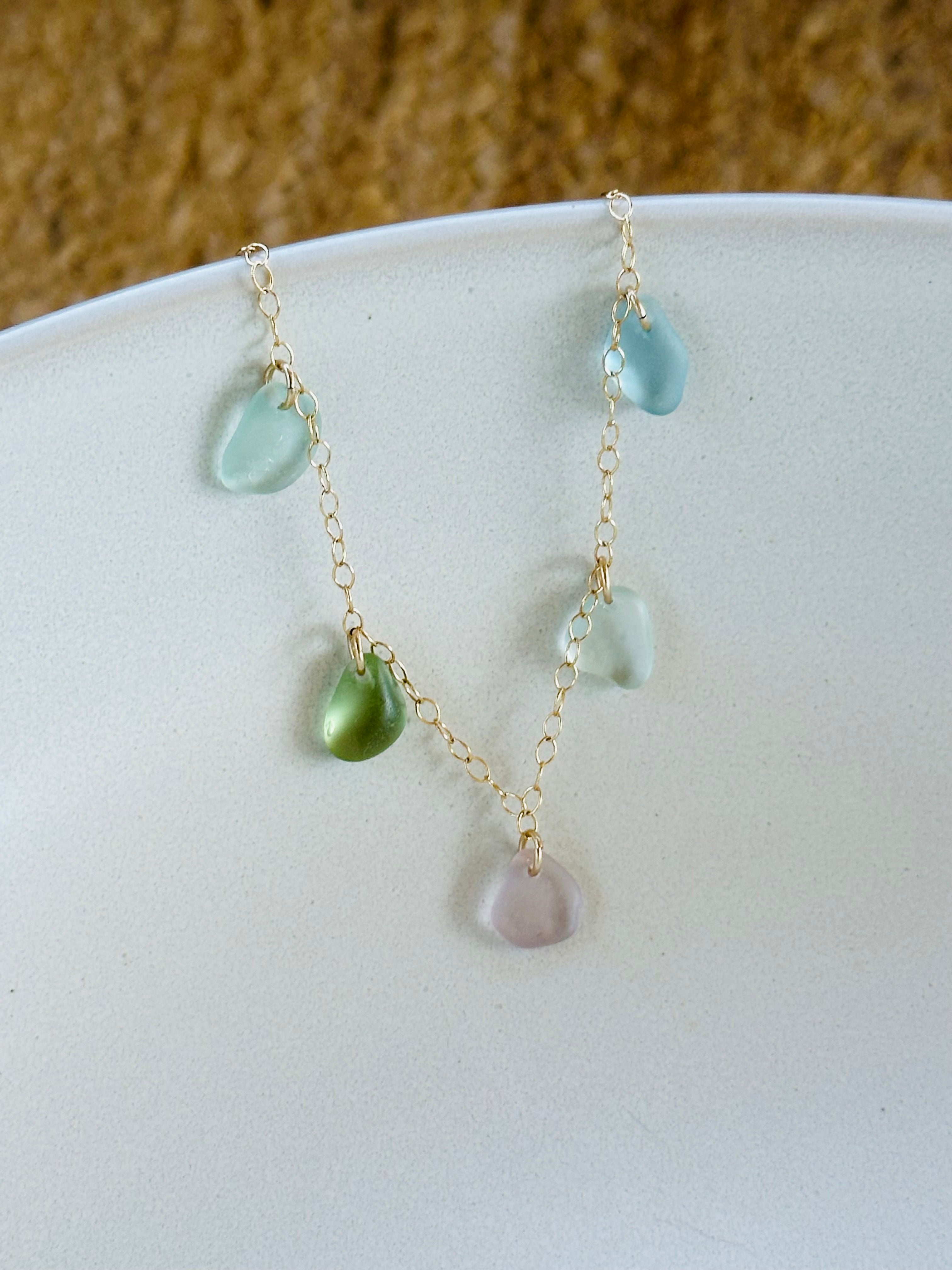 Dangle Sea Glass Necklace