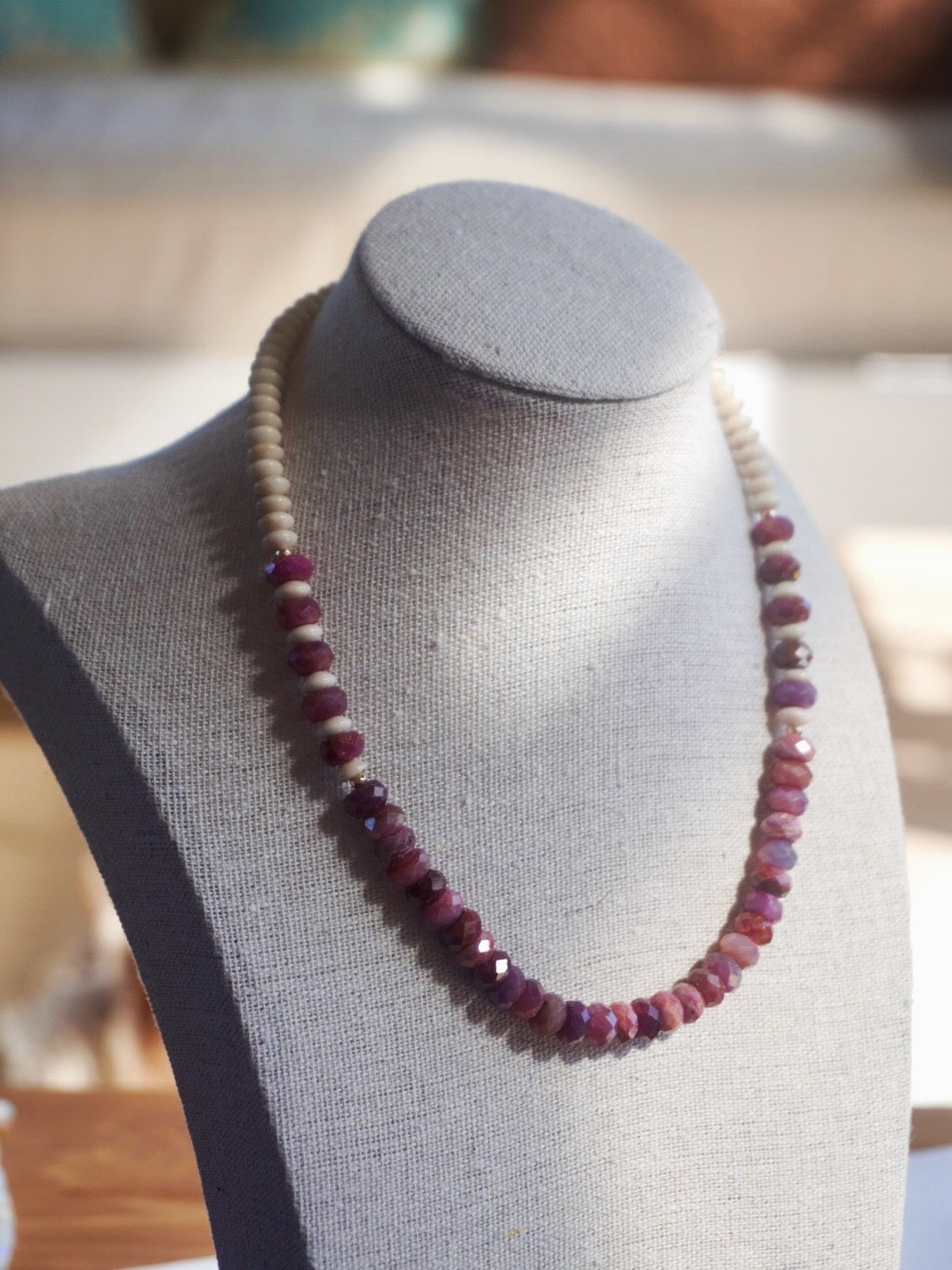 *NEW* Ruby & Jade Beaded Necklace
