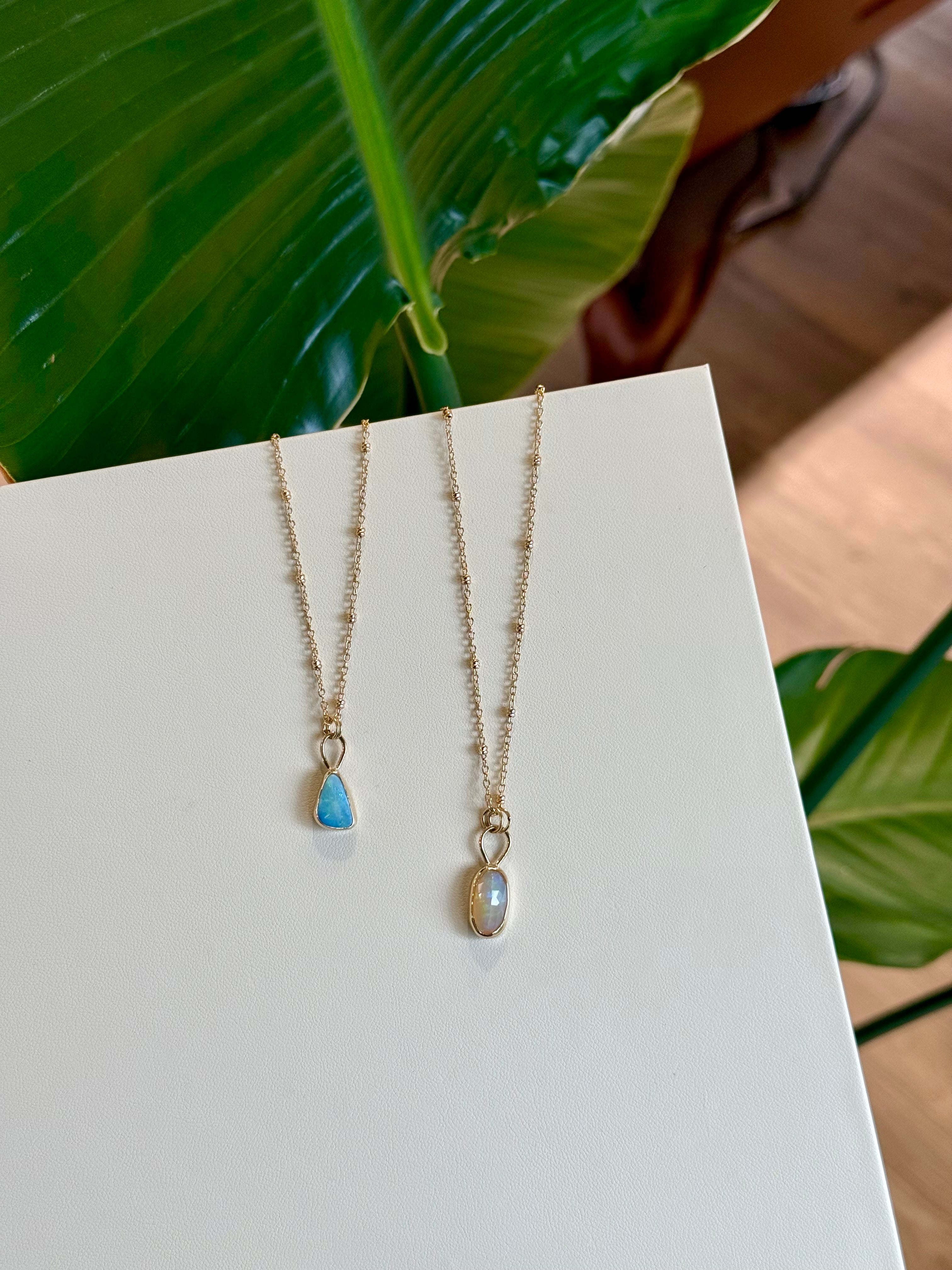 *NEW* 14K Ethiopian Opal Necklace